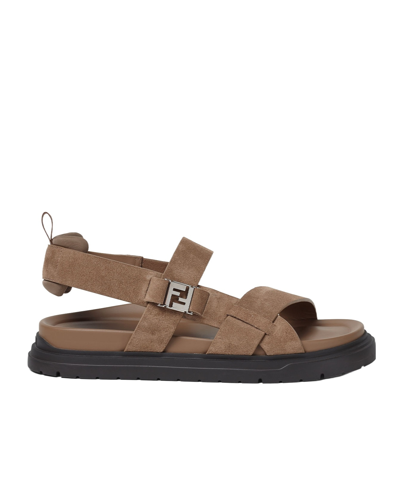 Fendi Brown Suede Sandals