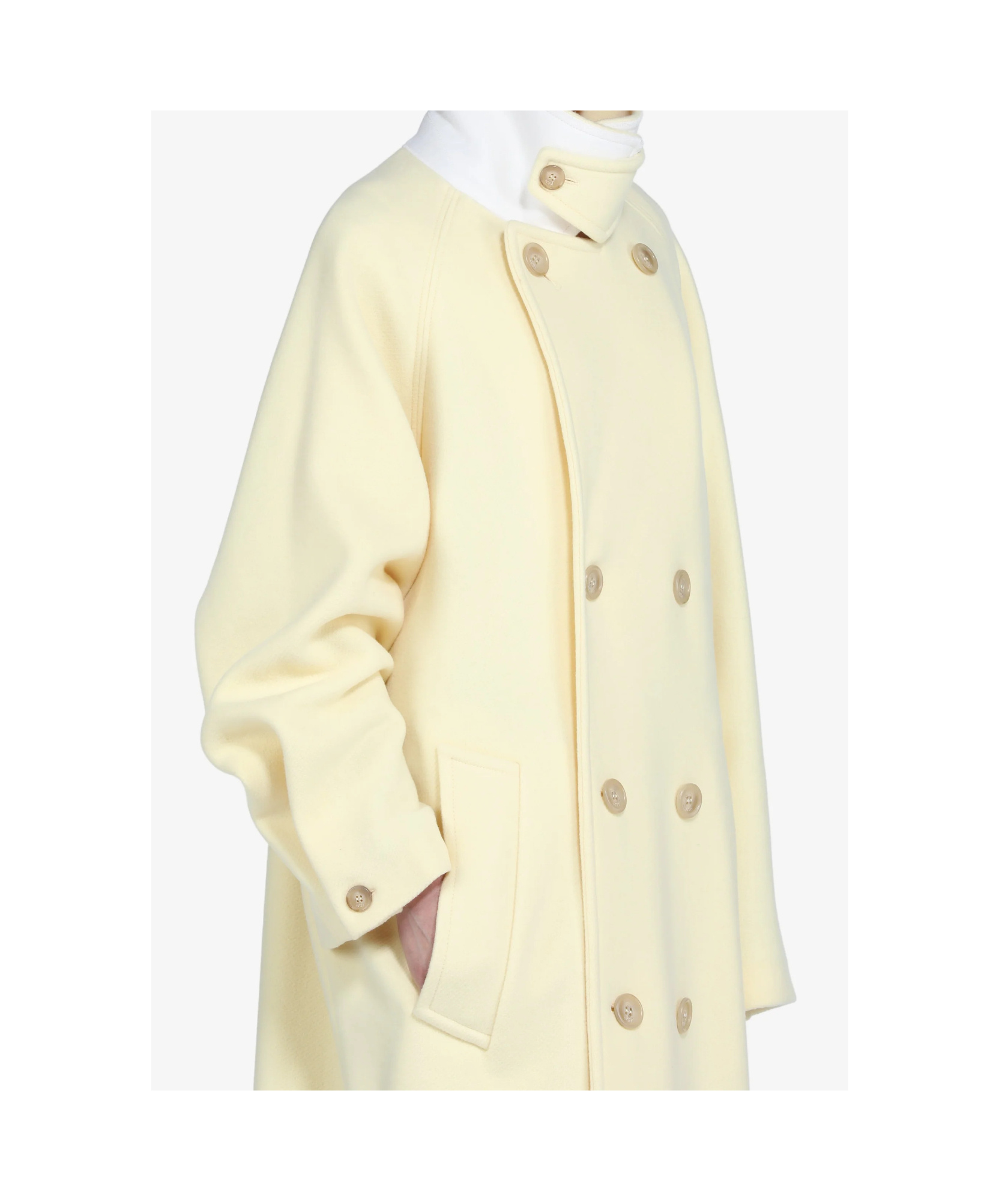 N°21 Double-breasted Coat In Neutral