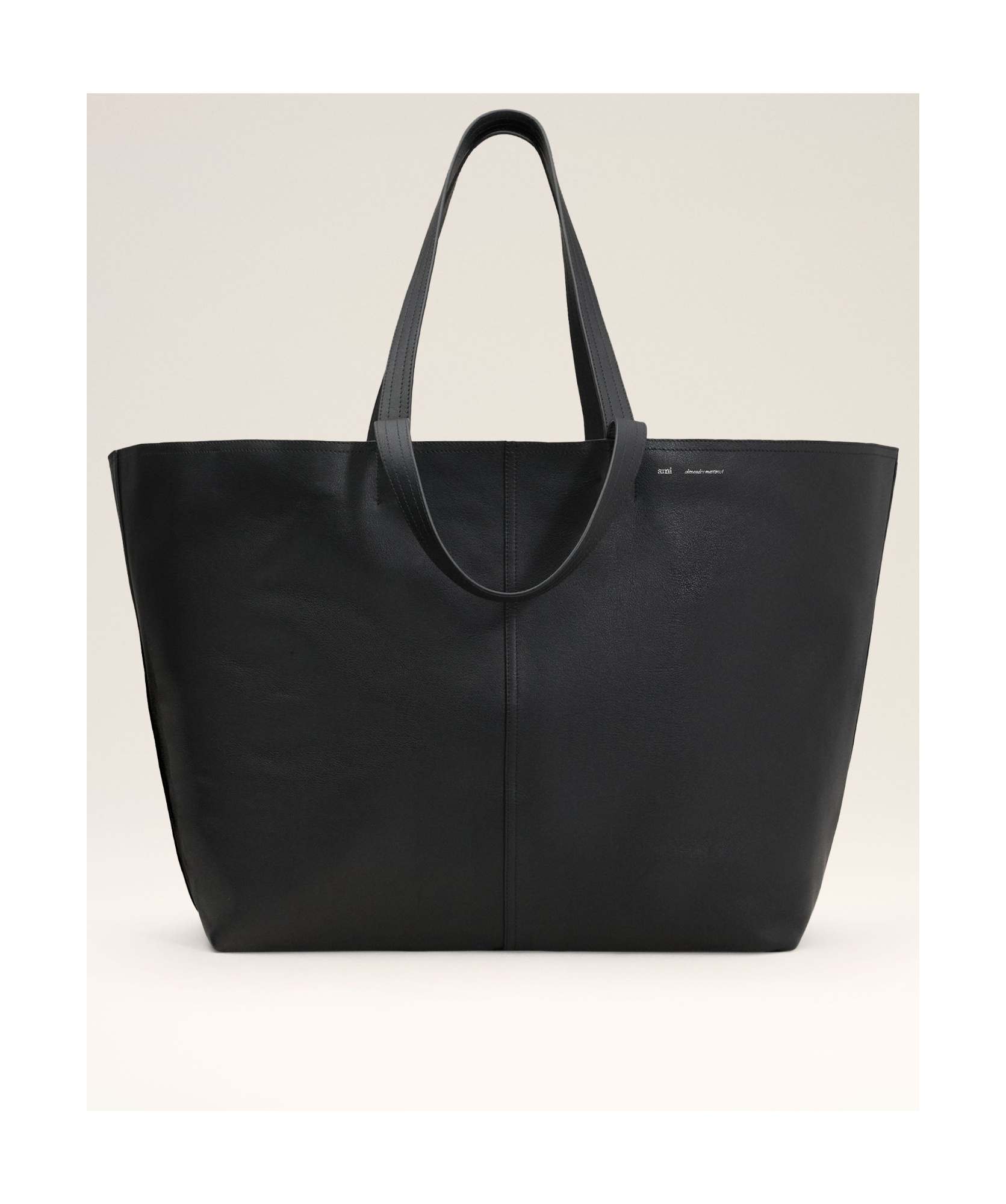 Ami Alexandre Mattiussi Letter Detail Shoulder Bag In Black