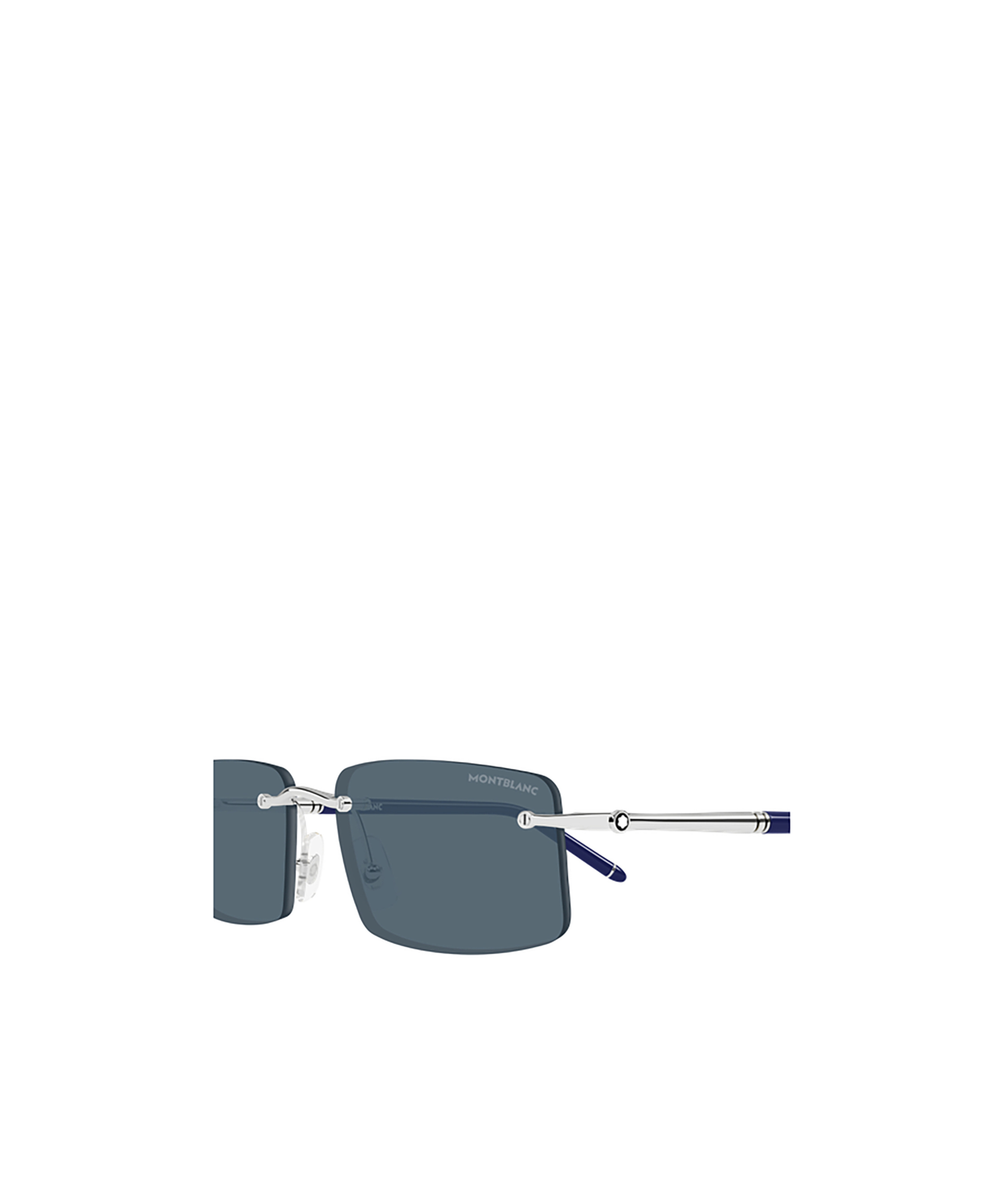 Montblanc Eyewear Rectangular Frame Sunglasses In Blue
