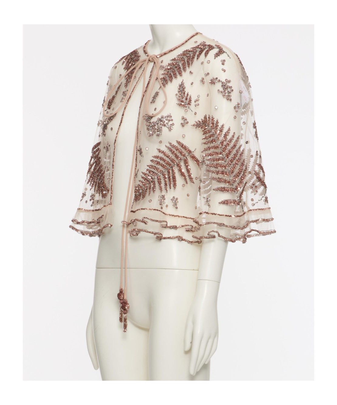 Valentino Lace-up Shawl In White