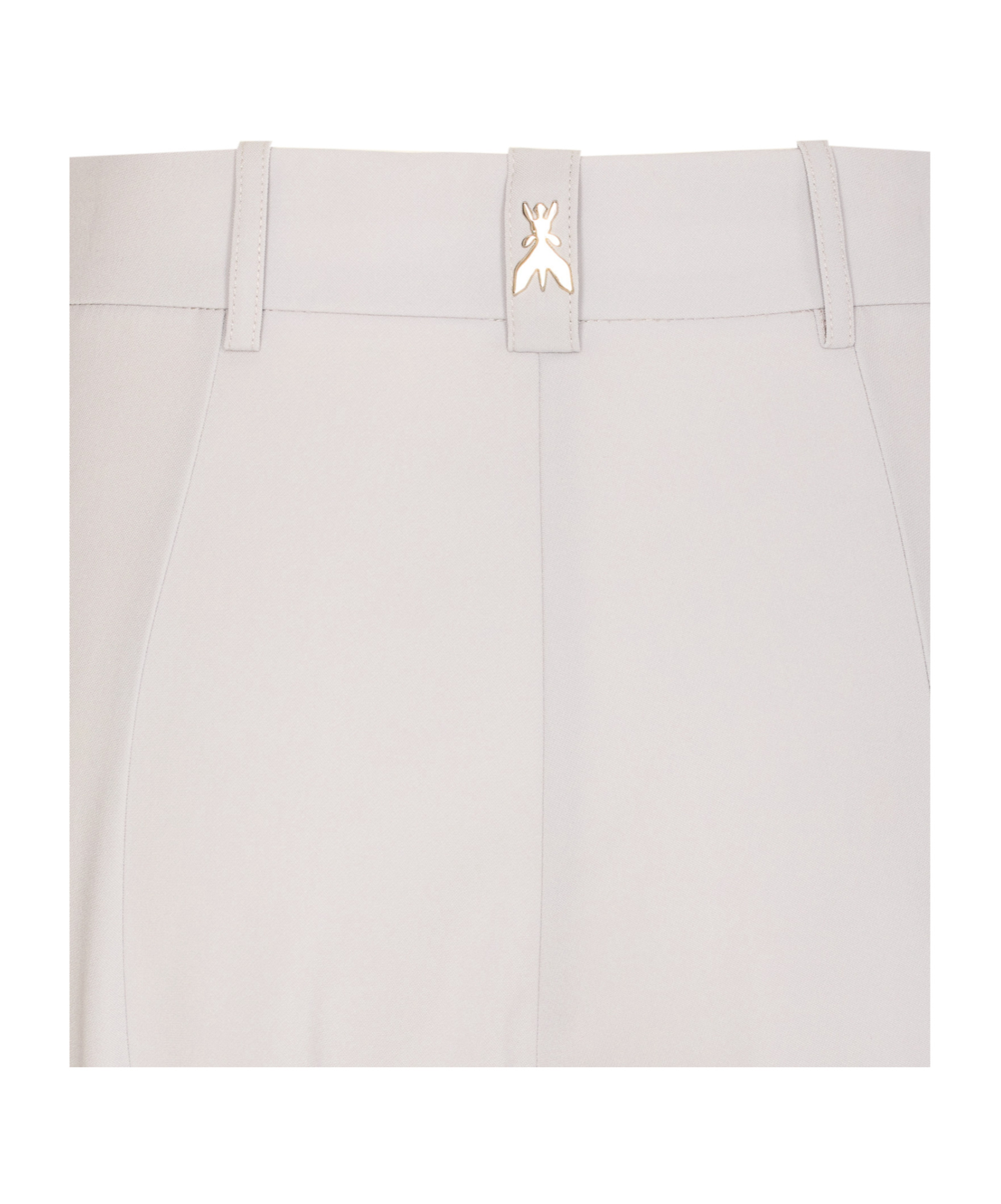 Patrizia Pepe Logo-plaque Trousers In White