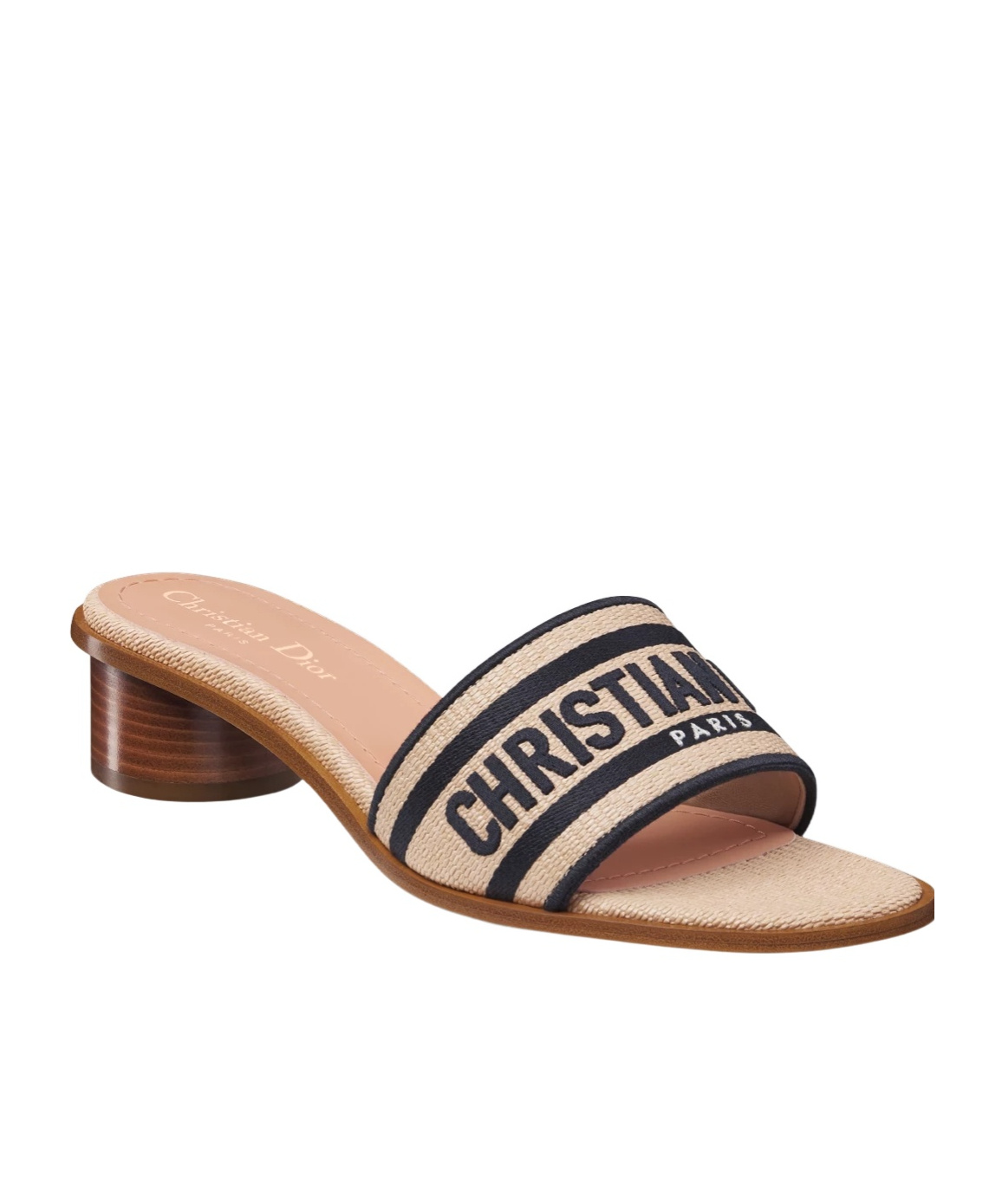 Dior Dway Heeled Slide In Nude