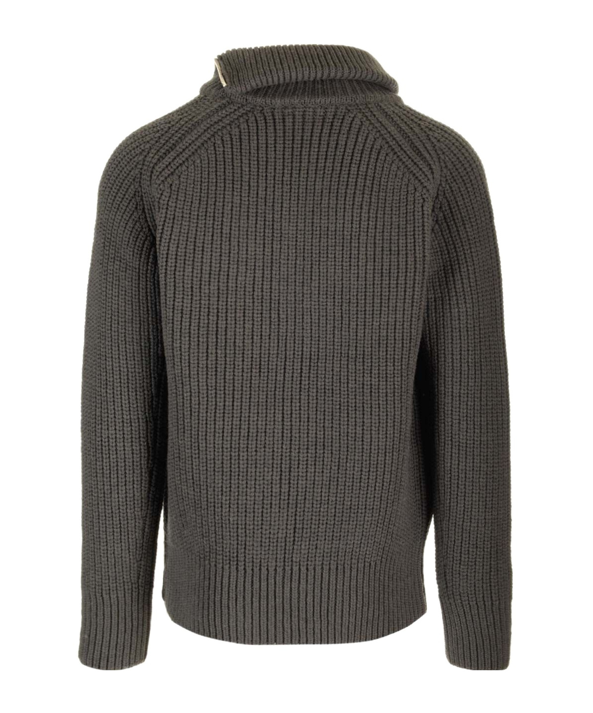 Dries Van Noten Zipped Wool Jumper In Black