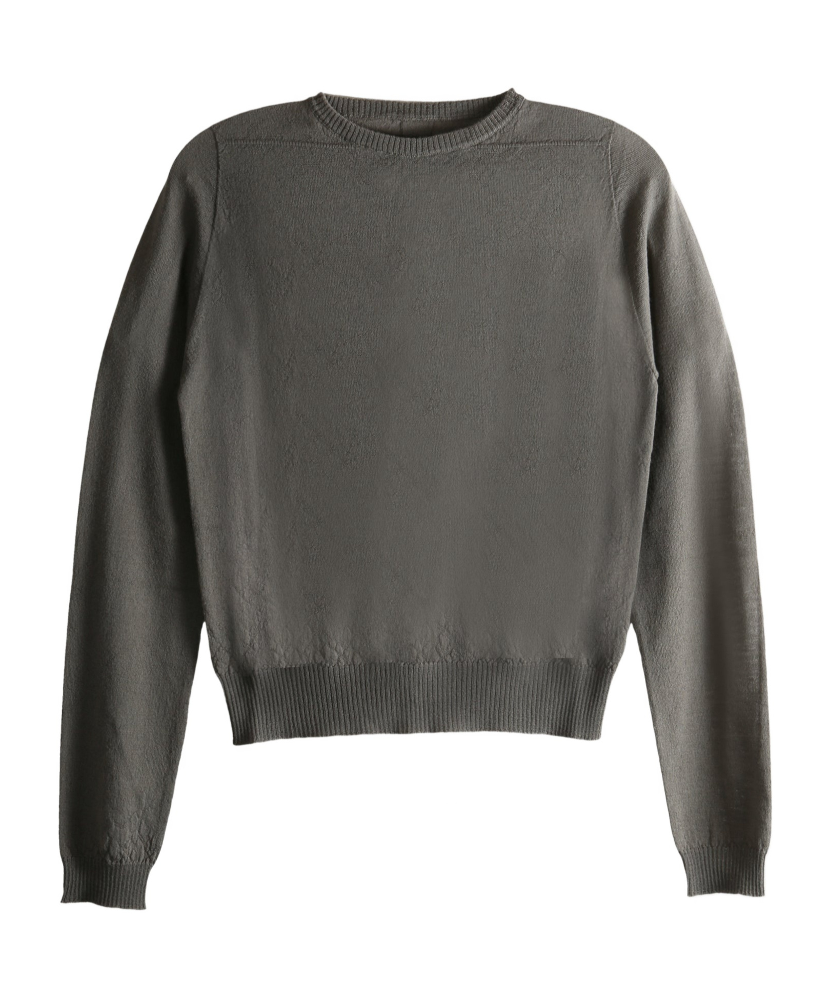 Rick Owens Textured Crew-neck Sweater In Gray