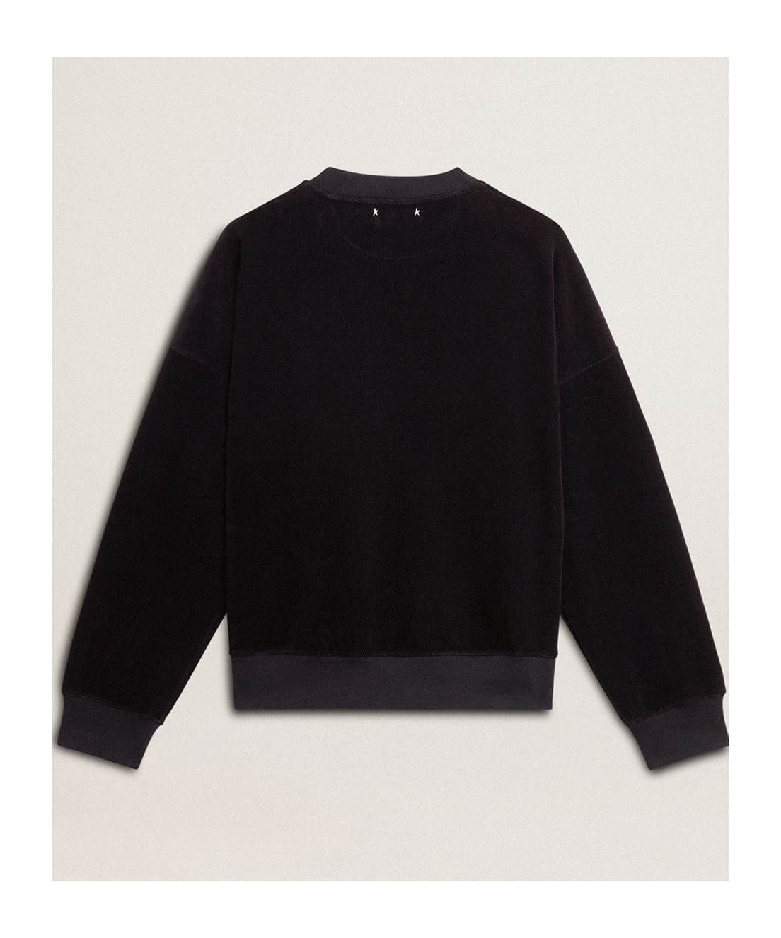 Golden Goose Black Chenille Embroidered Lettering Sweatshirt In Black