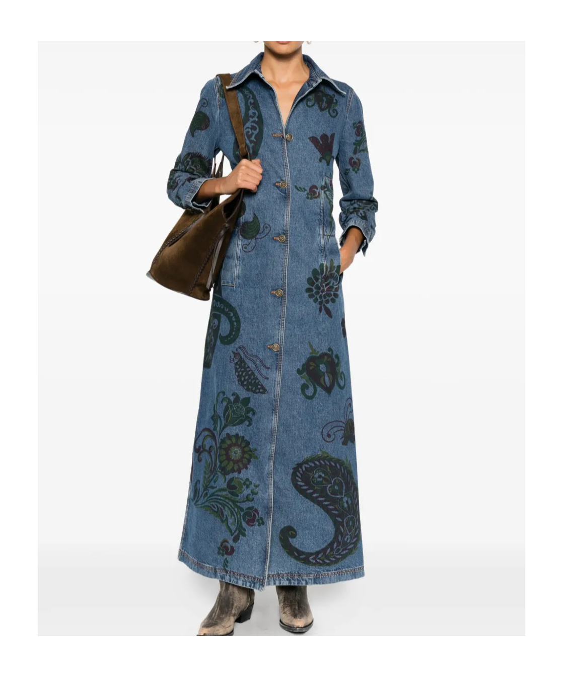 Etro Women Floral Paisley Coat In Blue