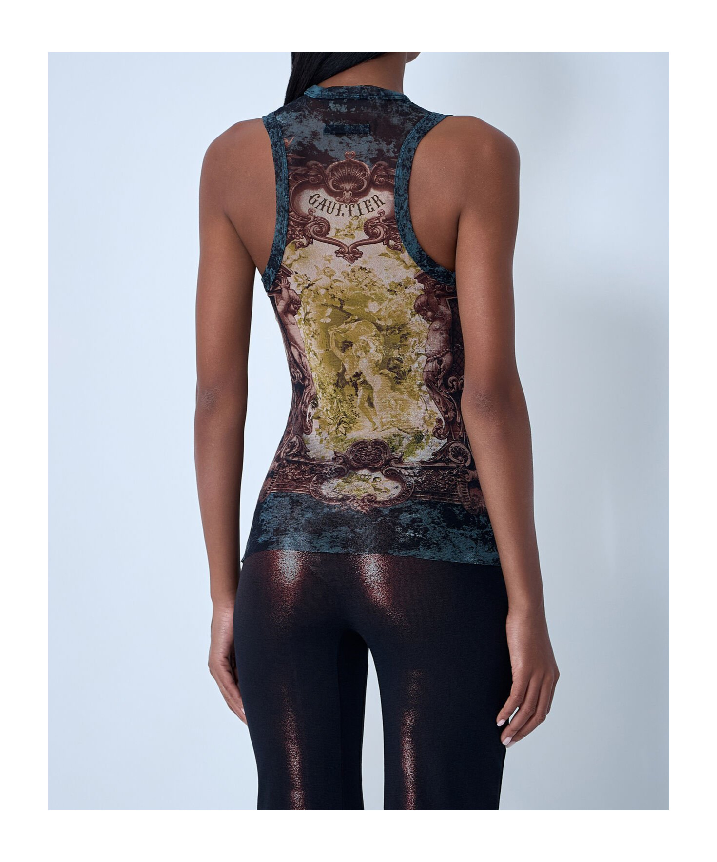 Jean Paul Gaultier Printed Vest In Multi
