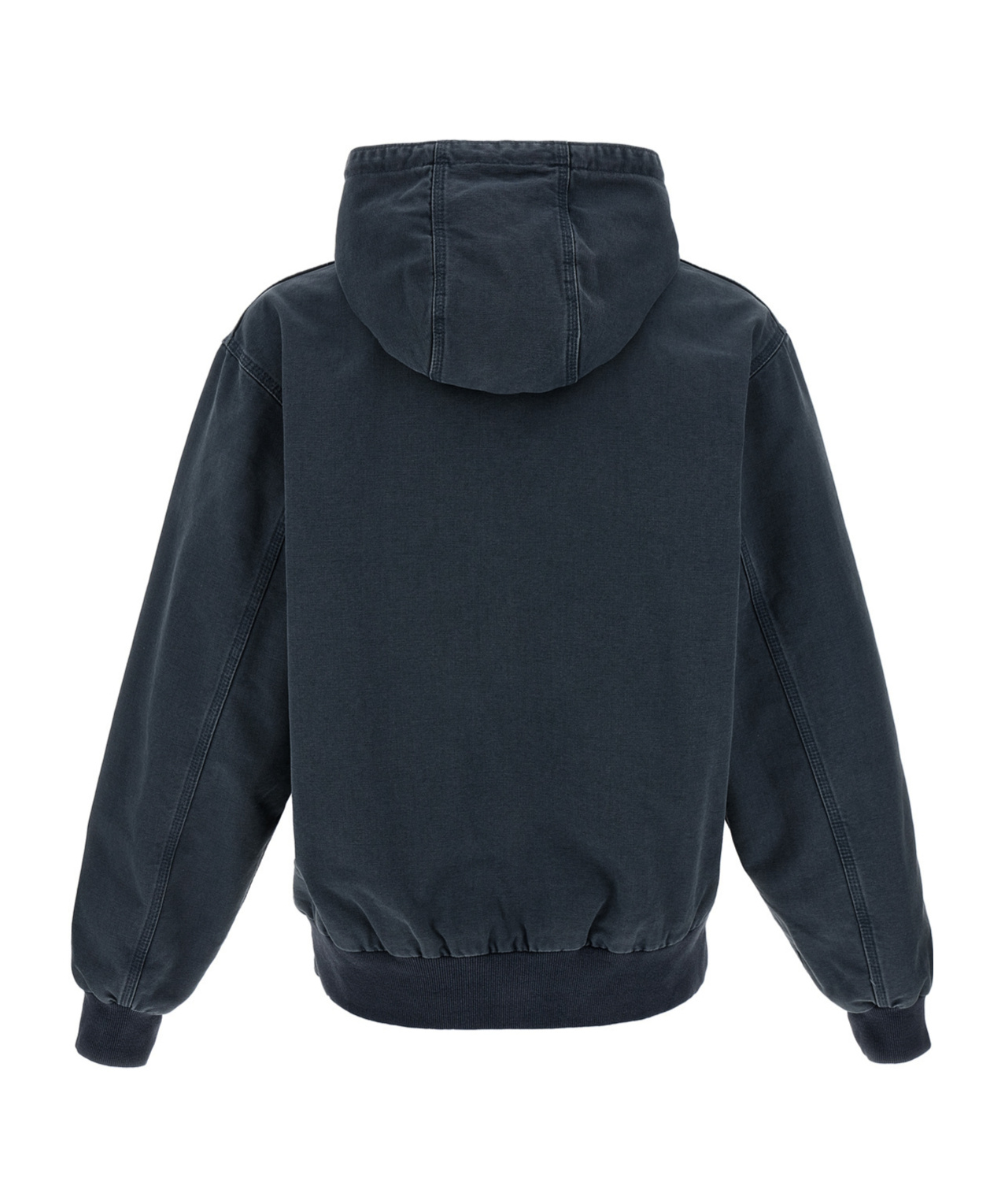 Carhartt Adjustable Hood Logo Patch Jacket In Blue