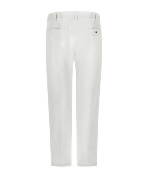 Herno Cotton Feel Trousers With Drawstring In White
