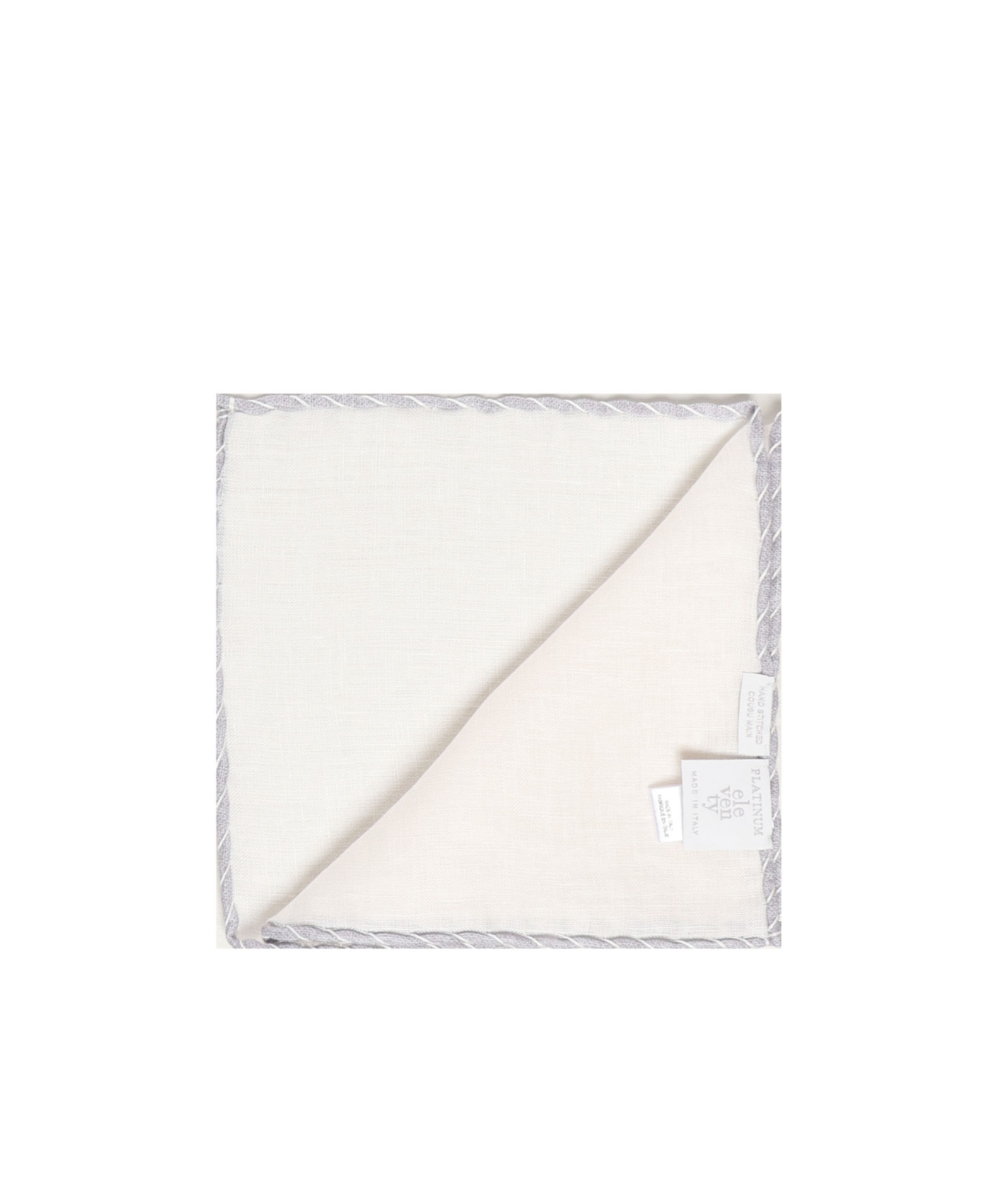Eleventy Linen Scarf In White Grey In White