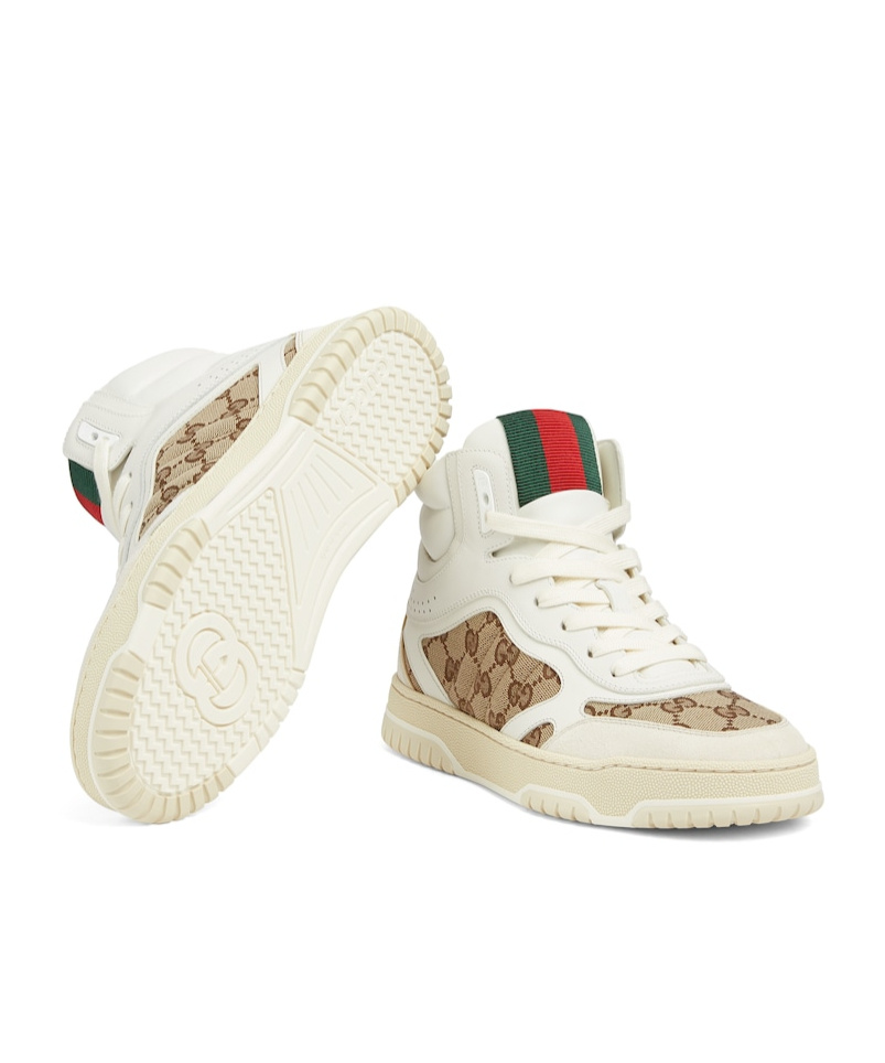 Gucci Re-web Series High-top Skate Shoes In White