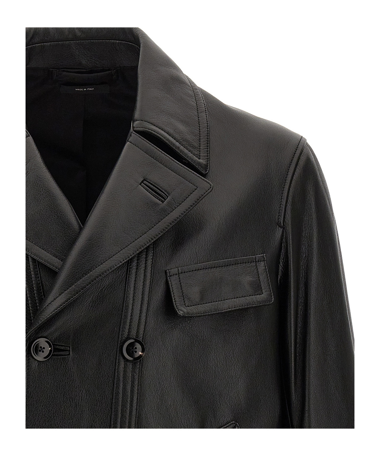 TOM FORD TOM FORD DOUBLE-BREASTED LEATHER JACKET