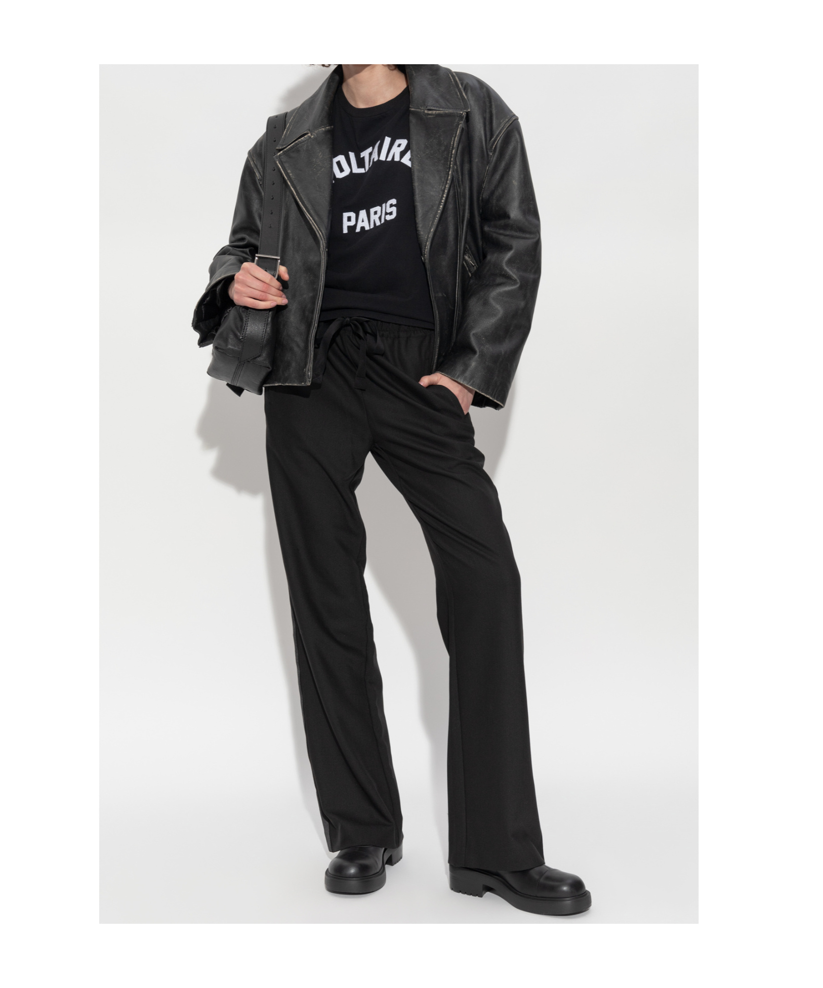 Zadig & Voltaire Drawstring Casual Pants In Black