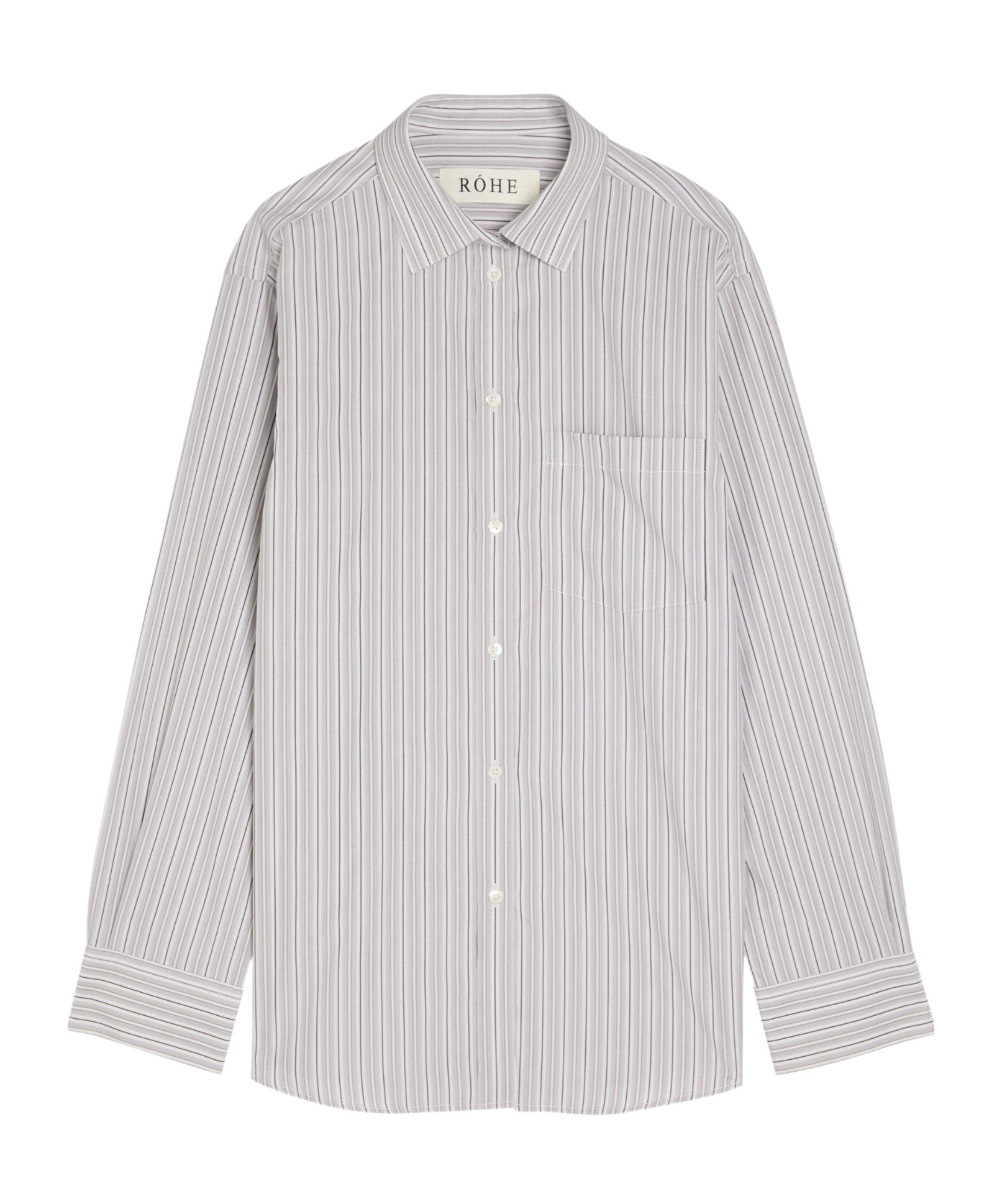 Rohe Long-sleeve Oversized-fit Shirt In Gray