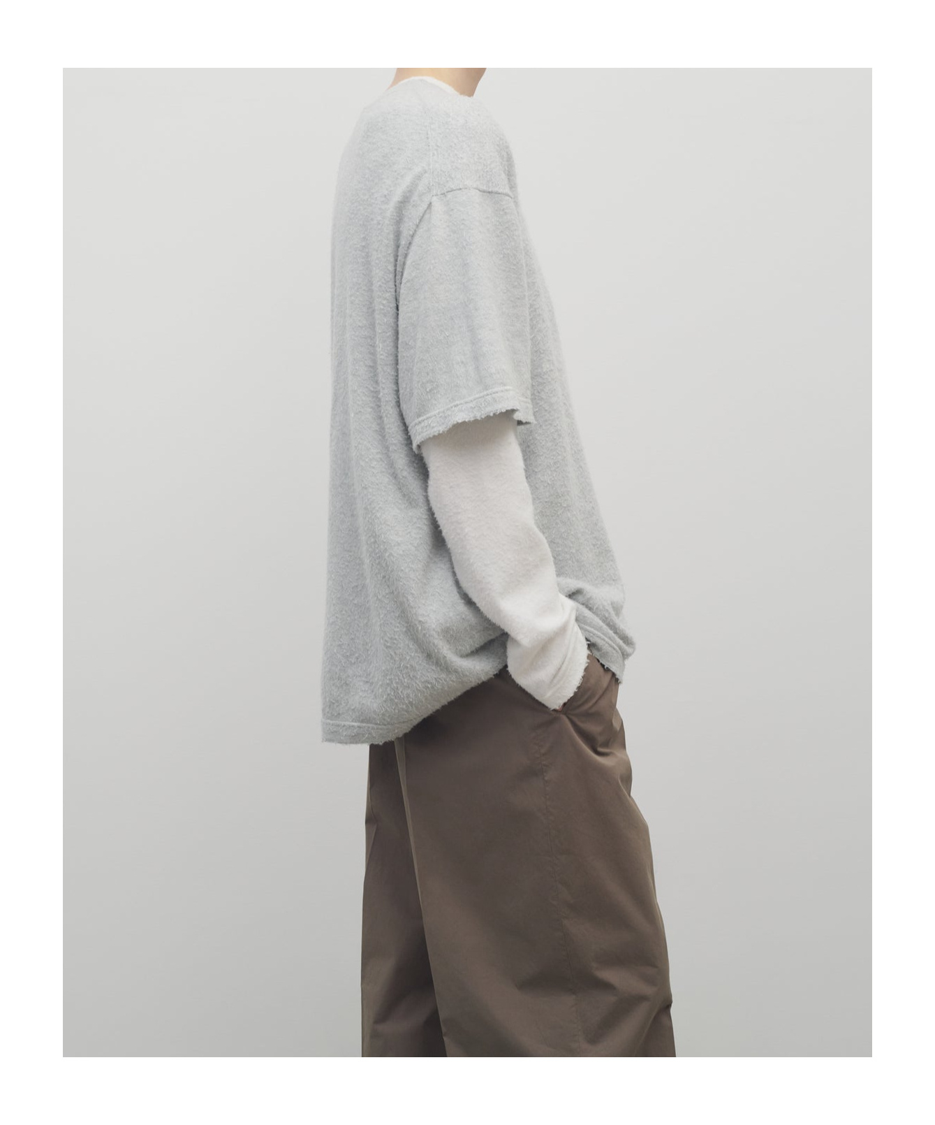 The Row Jiselle Oversized Knitted T-shirt In Gray
