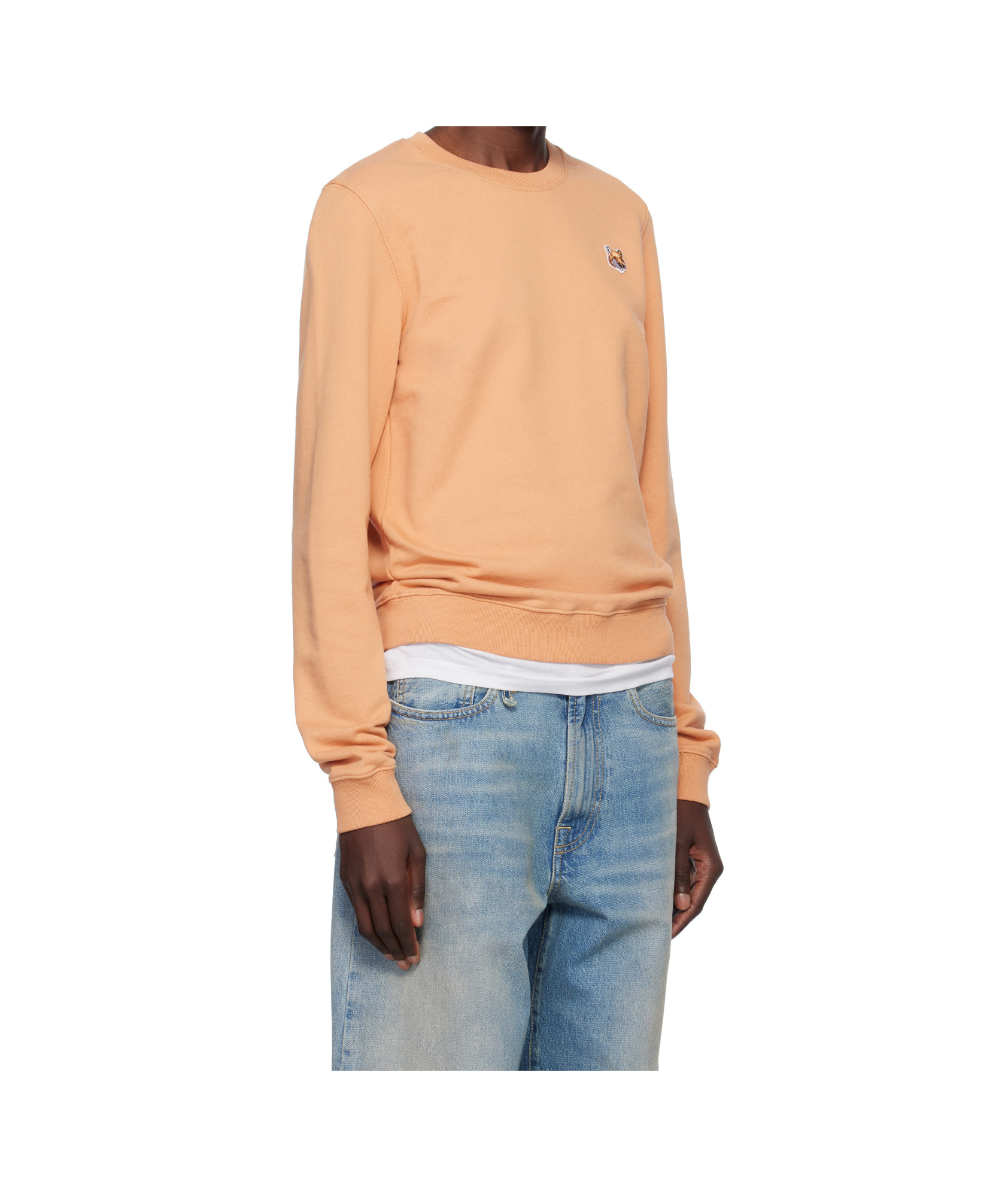 MAISON KITSUNÉ ORANGE FOX HEAD PATCH REGULAR SWEATSHIRT
