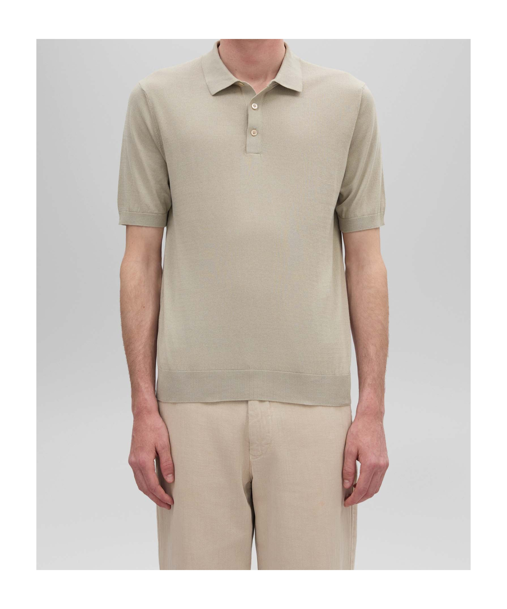 Aspesi Beige Polo Shirt Short Sleeve In White