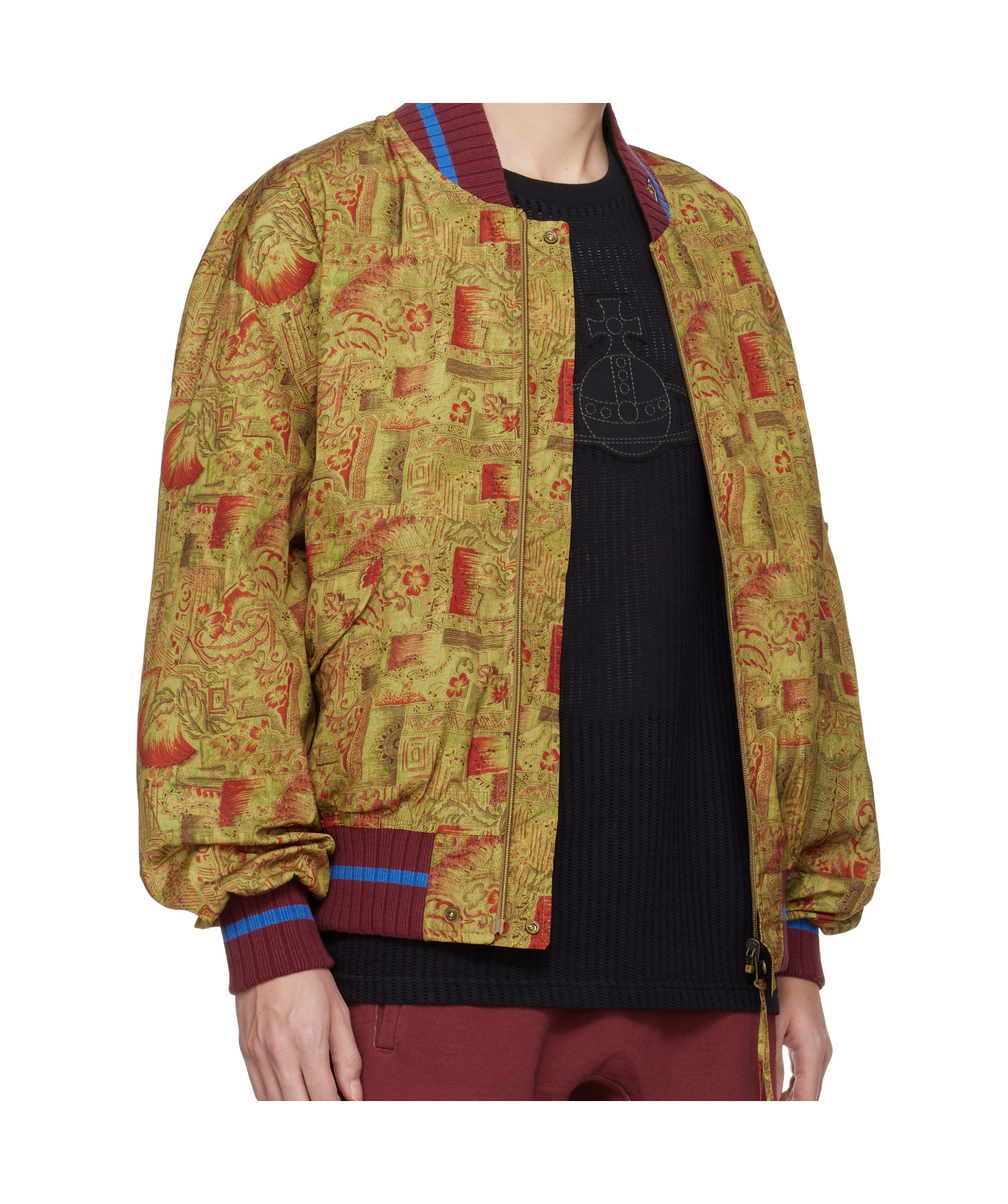 Vivienne Westwood Yellow Bernardo Reversible Bomber Jacket In Yellow