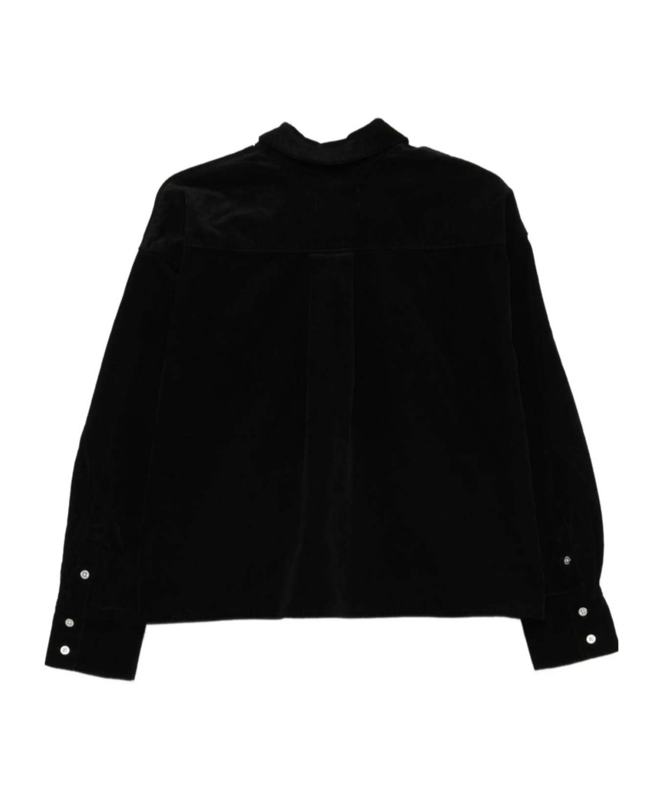 7 For All Mankind Button-down Shirt In Black