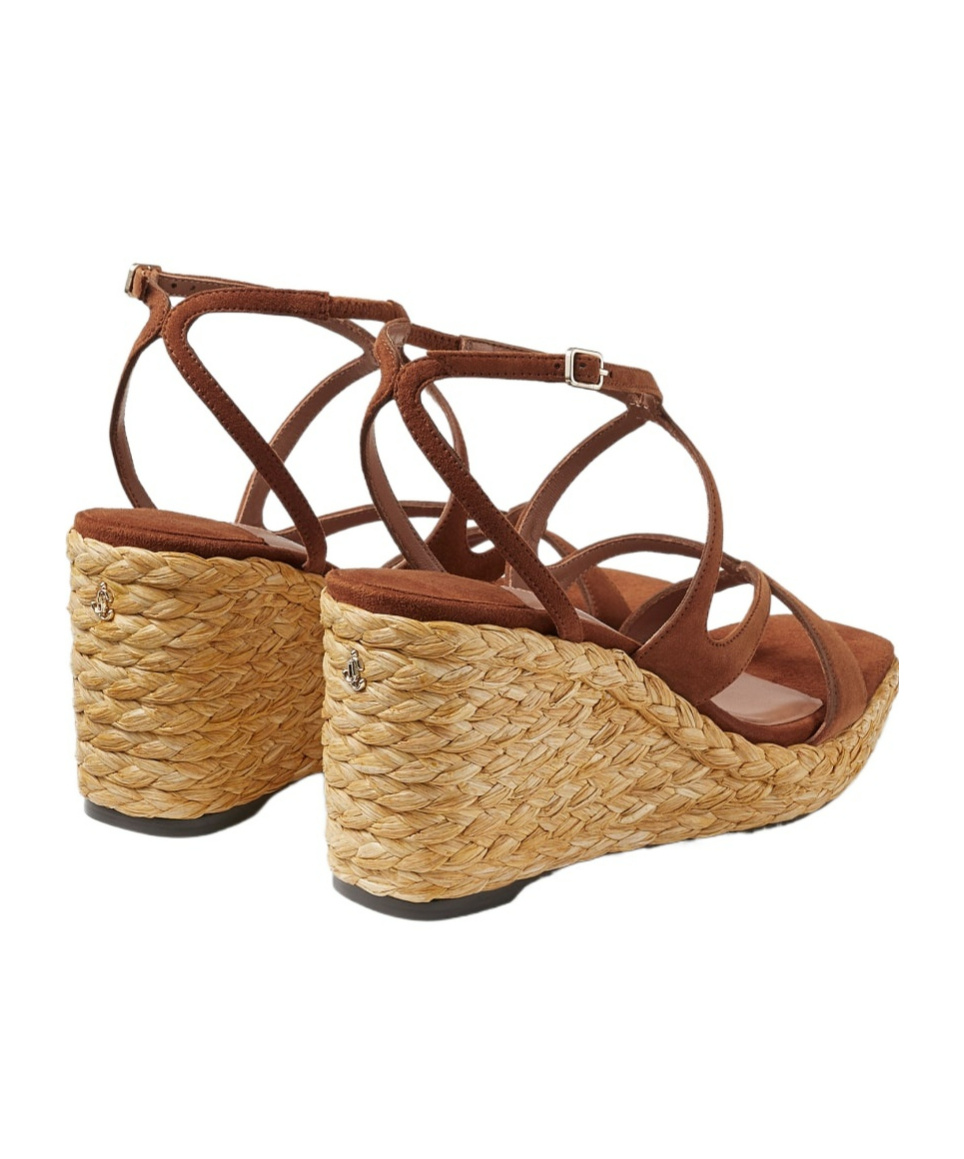 JIMMY CHOO AYLA SQUARE TOE WEDGES 