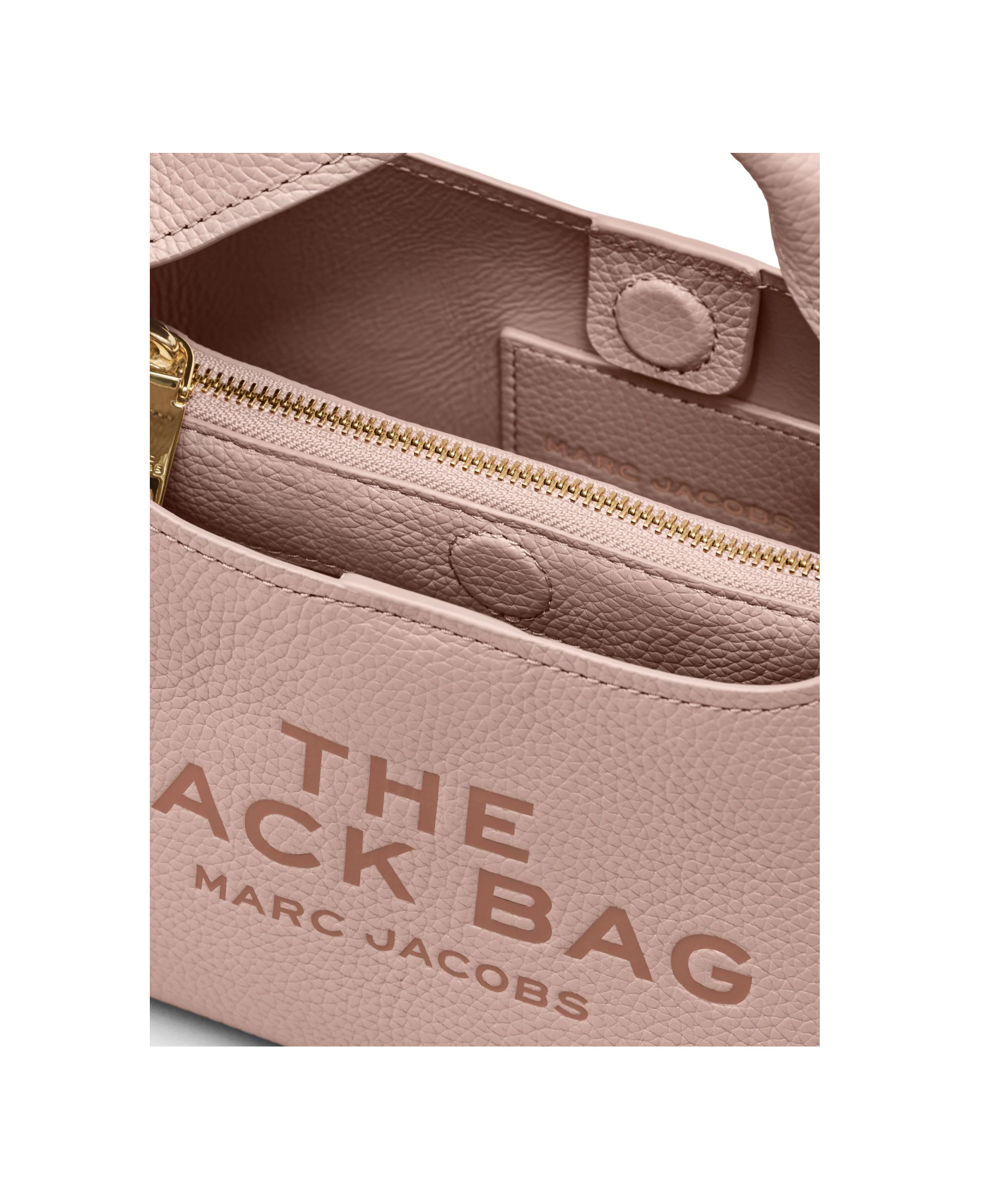 Shop Marc Jacobs The Mini Sack Leather Tote Bag In Nude