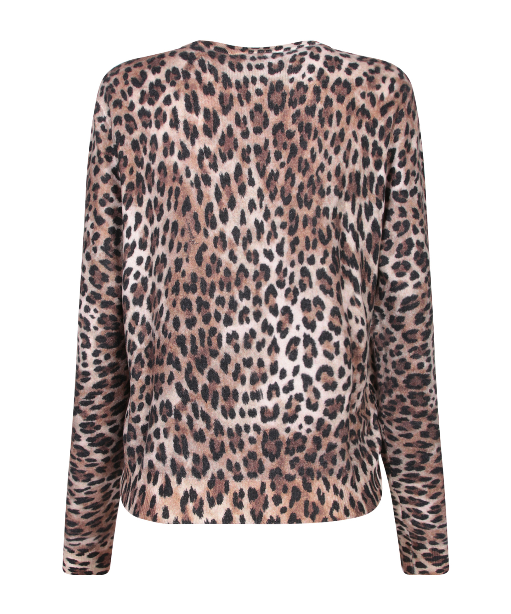 Moschino Leopard Pattern Crewneck Jumper In Multicolor