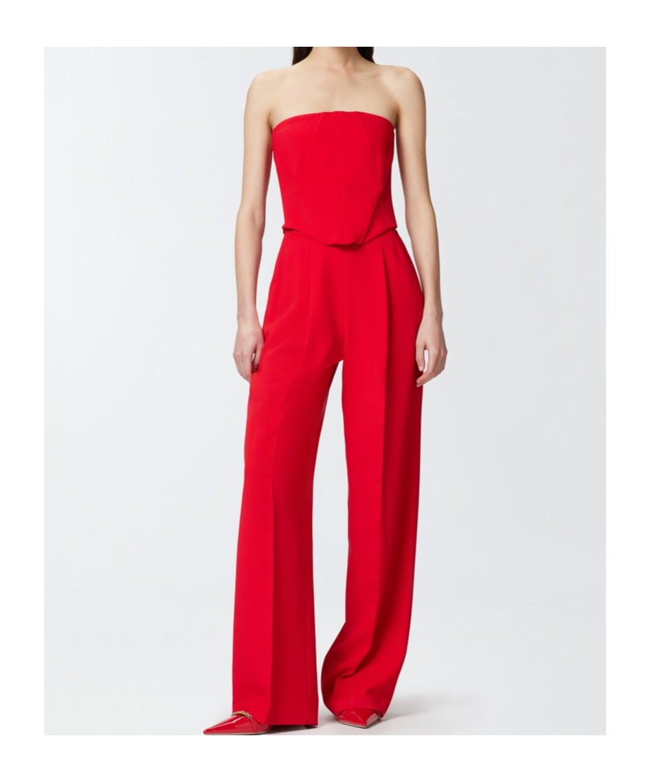 Shop Pinko Sleeveless Jumpsuit In Red