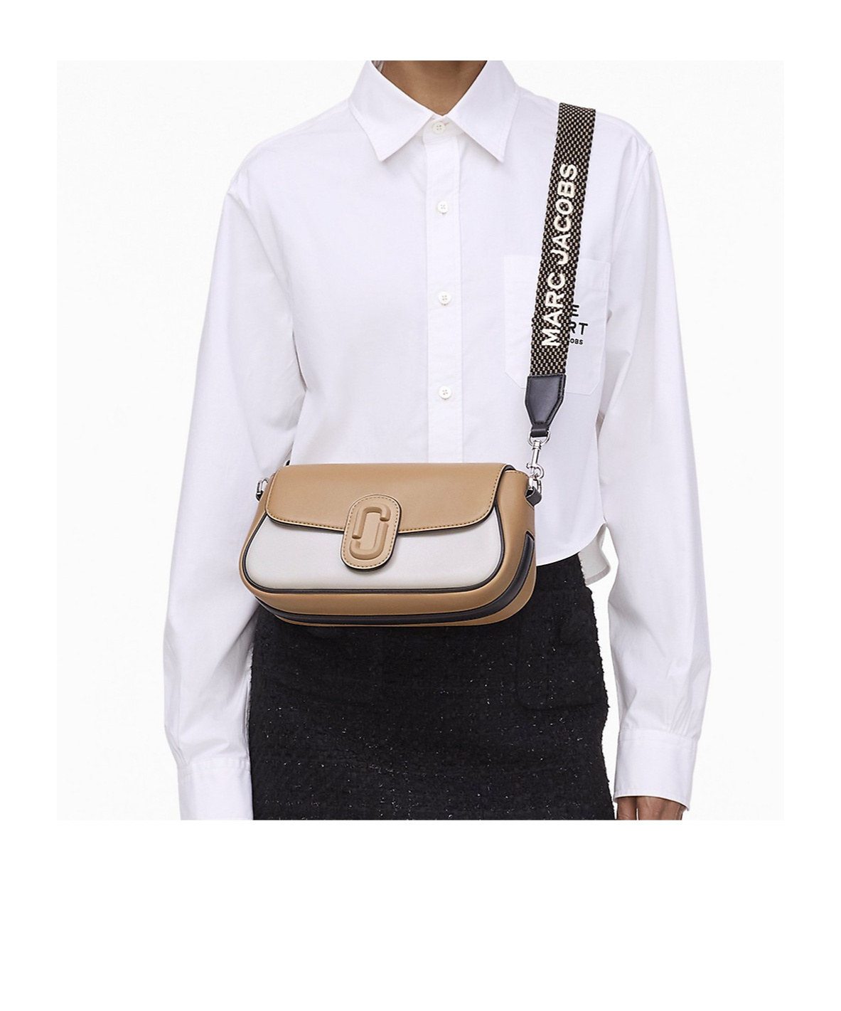 Marc Jacobs The Colorblock Large Clover Shoulder Bag In Brown