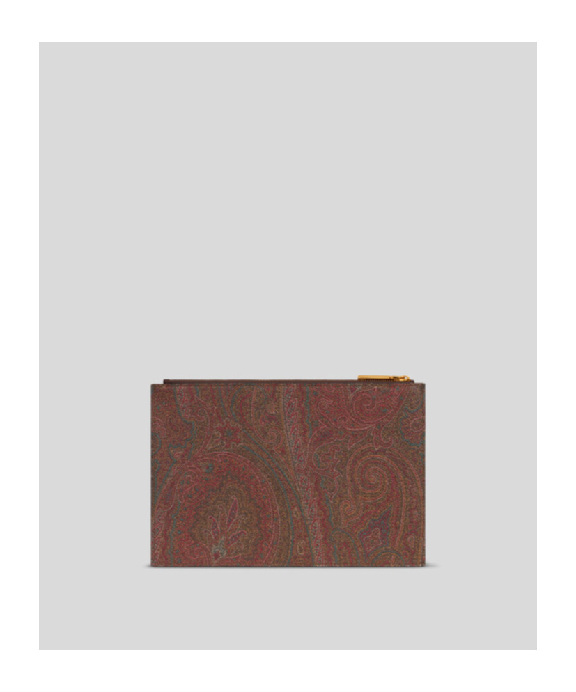 Etro Brown  Red Clutch Bags In Red