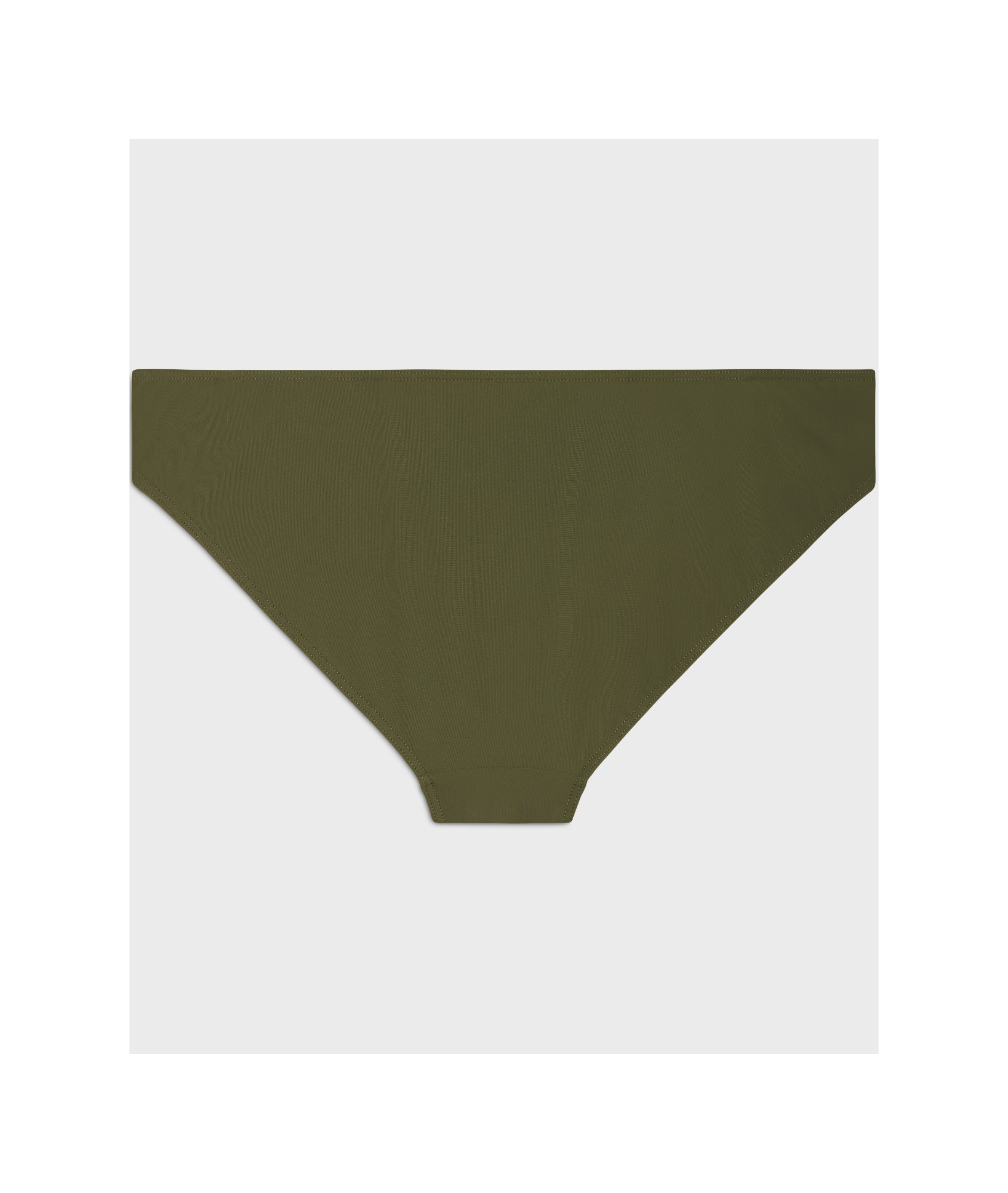 Celine Triomphe Swimsuit Bottom In Matte Jersey In Military Green