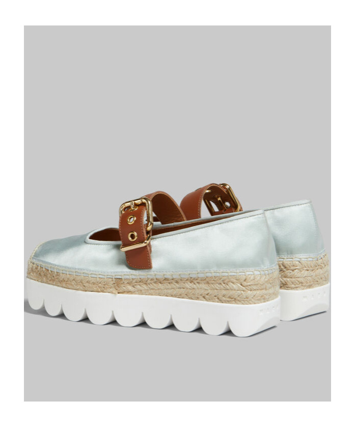 Marni Blue Petal Ballerina Flats In White