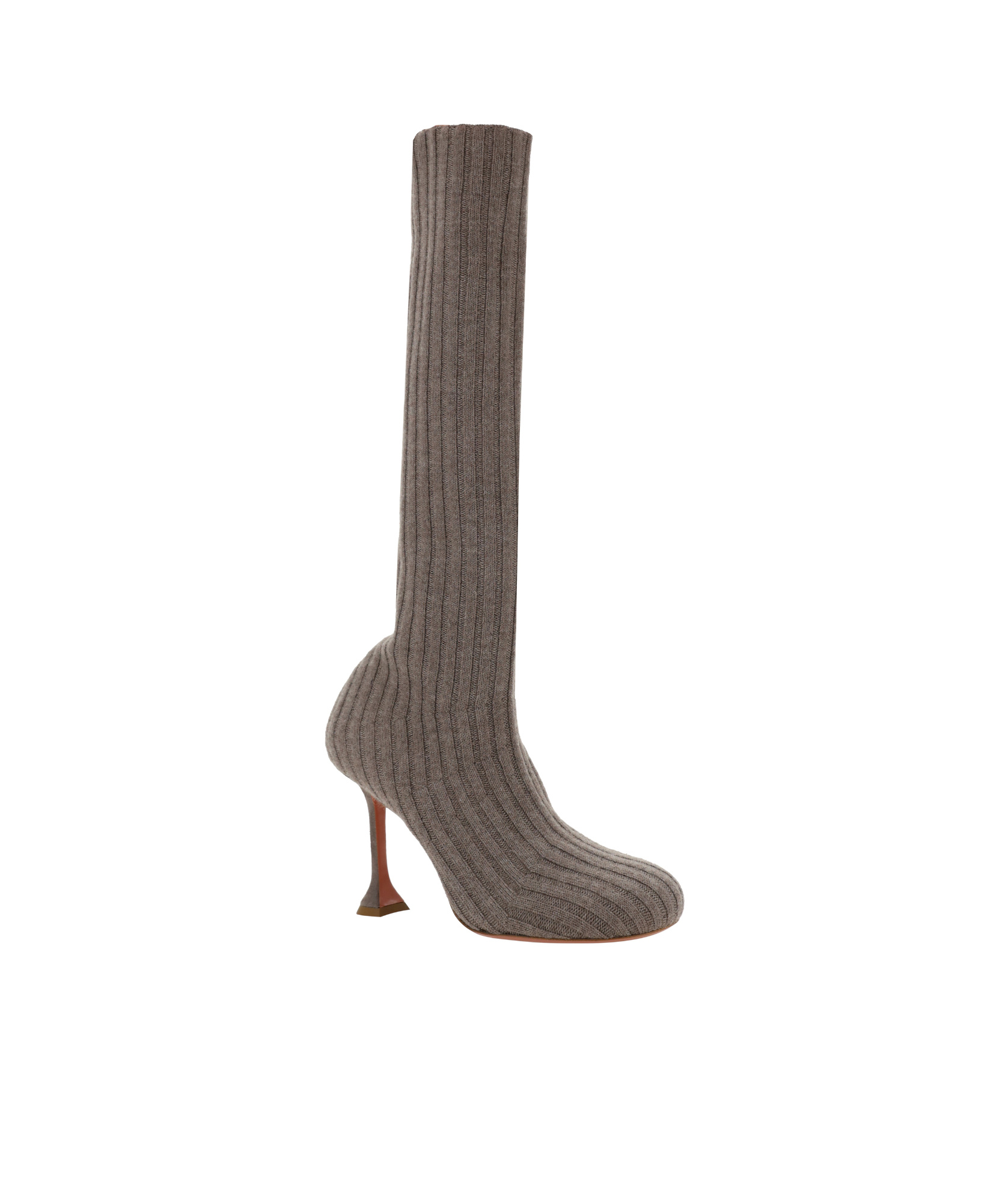 Amina Muaddi Veneda 95 Short Boots In Gray