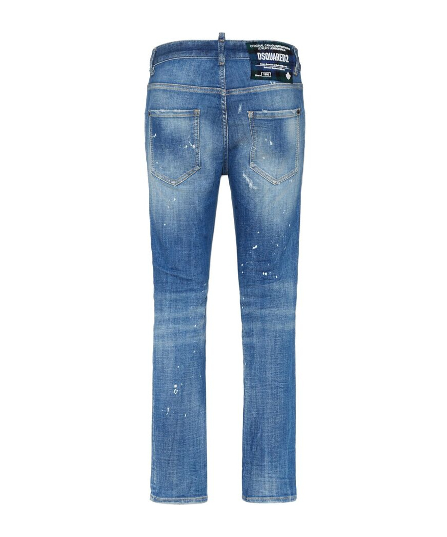 Dsquared2 Distressed Skinny Jeans In Blue