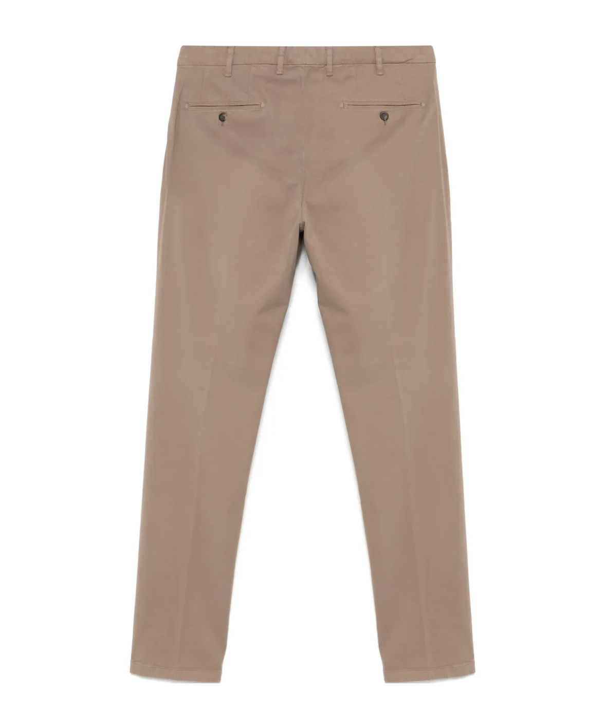 Canali Gabardine-weave Chinos In Nude