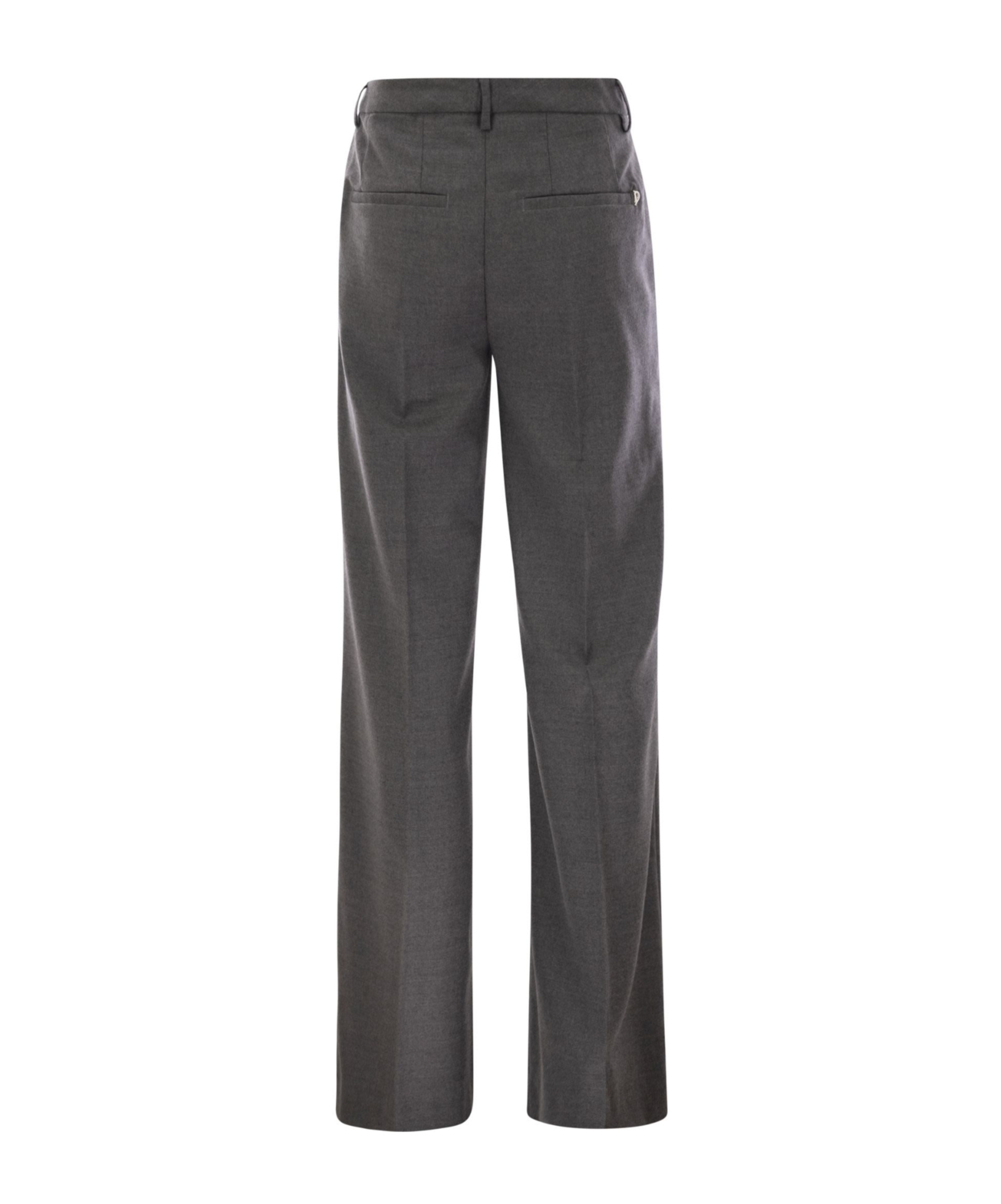 Dondup High Waist Casual Pants In Gray