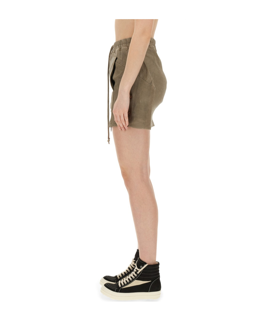 Rick Owens Drkshdw Mini Lido Skirt In Brown