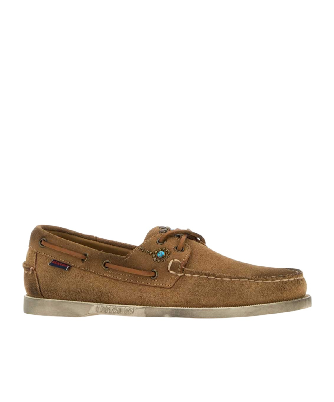 Sebago Suede Stitch Detailing Rubber Sole Loafers In Brown