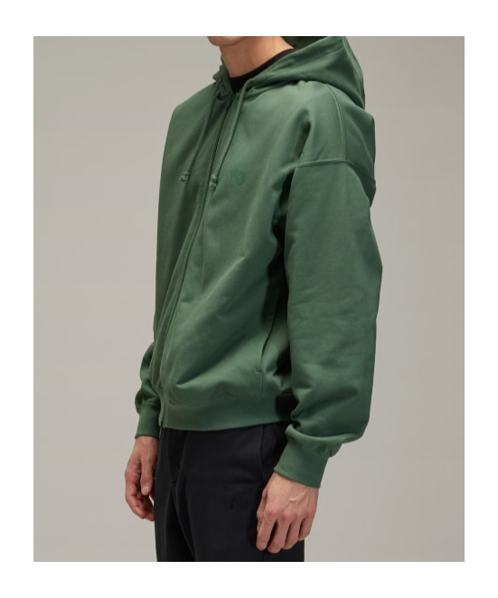 Y-3 French Terry Zip Hoodie In Green