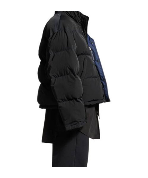 Balenciaga Loop Sports Icon Reversible Puffer Jacket In Black