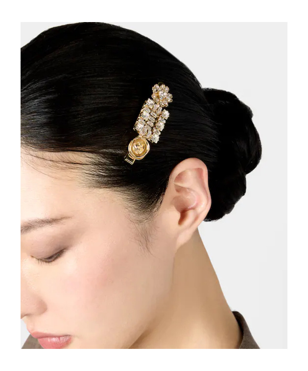 Roger Vivier Logo Hairpin In Gold