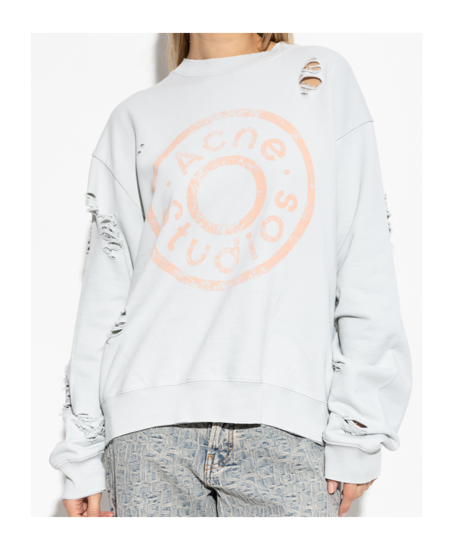 Acne Studios Long-sleeved Sweater In White