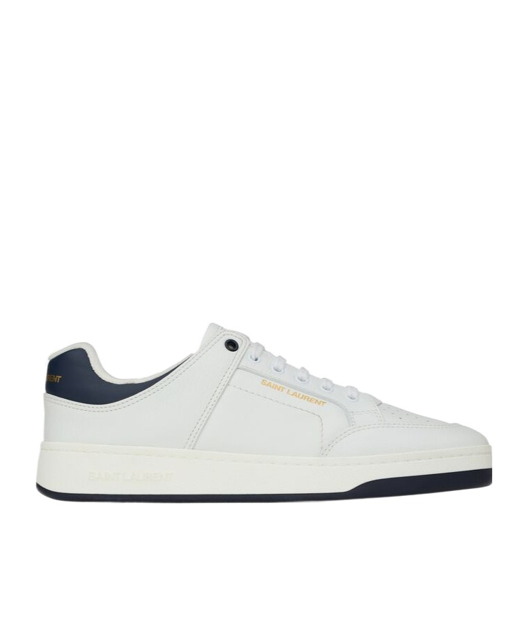 Saint Laurent Low-top Sneakers With Contrast Heel Tab In White