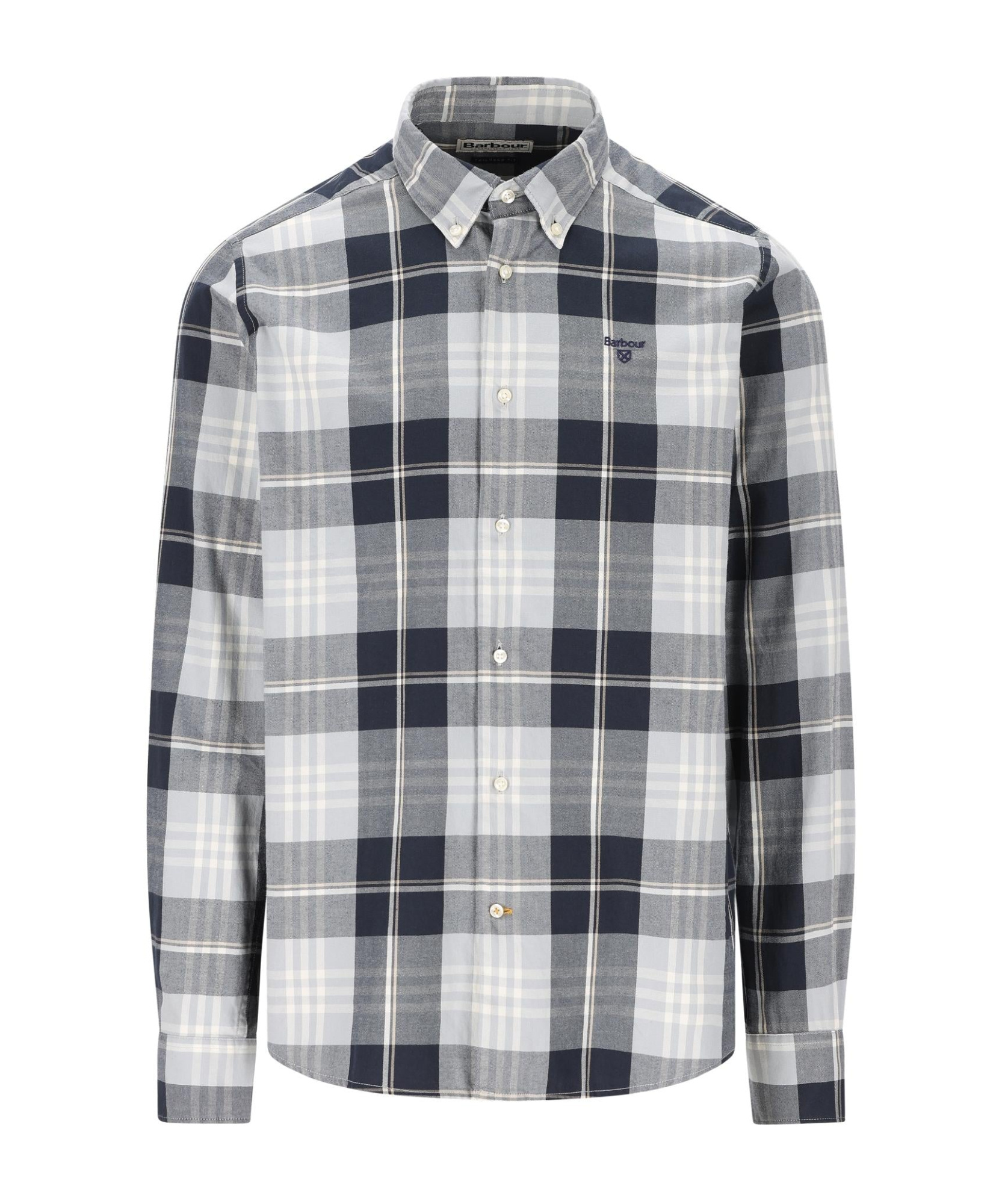 Barbour Checked Embroidered Shirt In Gray