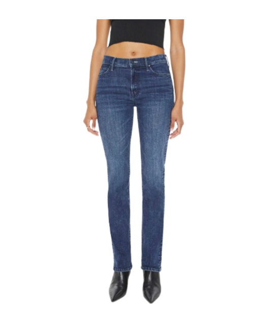 Mother The Roller Night In Venice Wide Leg Jean In Blue