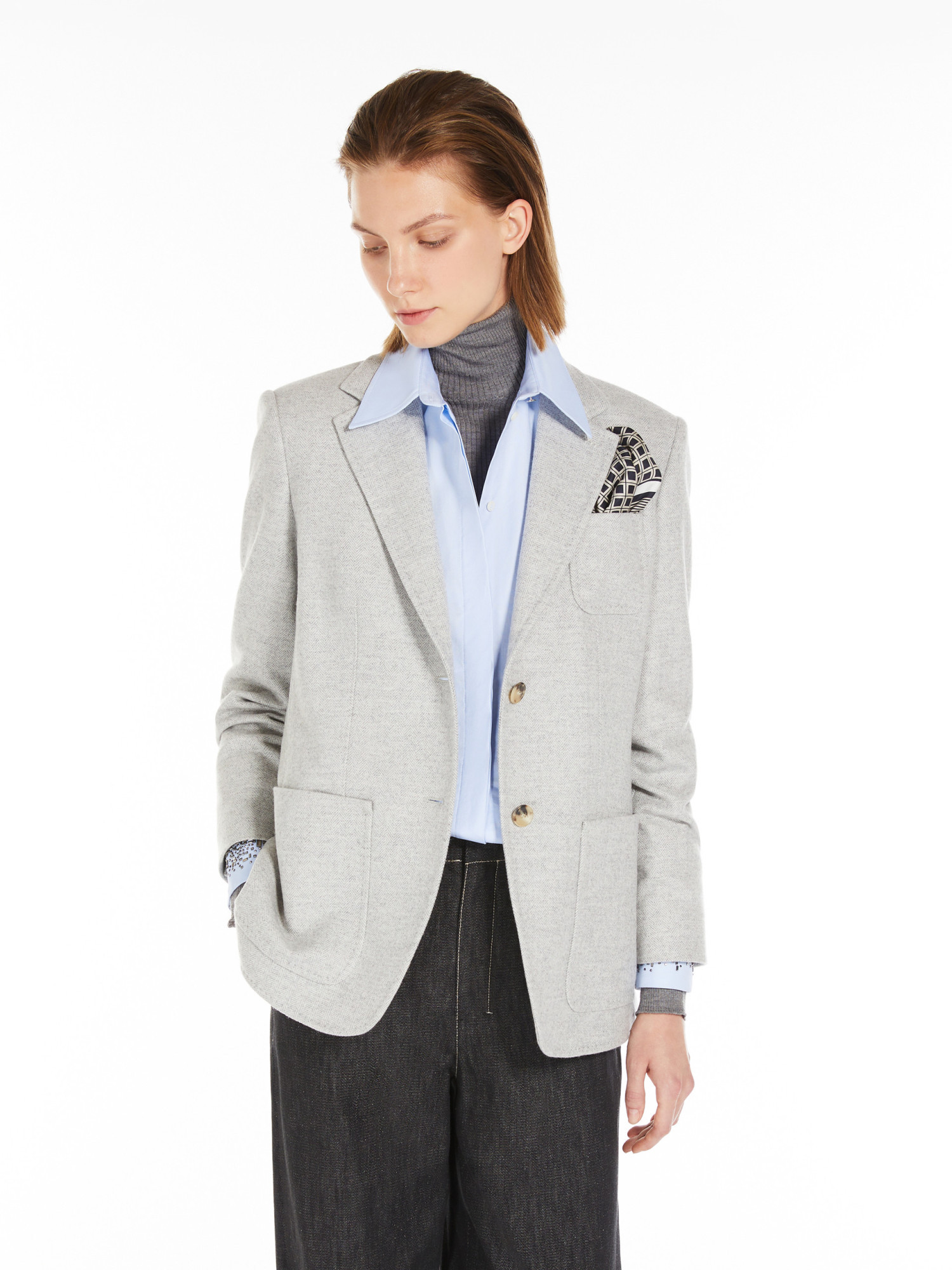 Max Mara Double-breasted Blazer In White