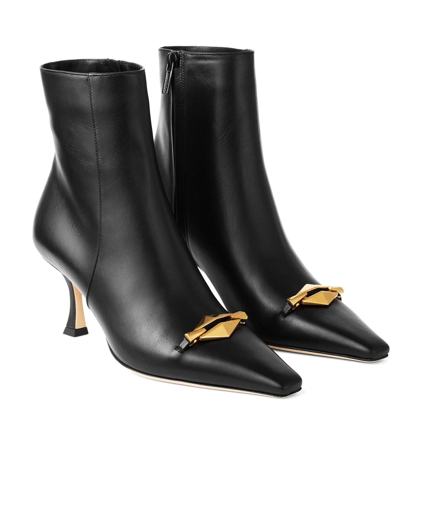 Jimmy Choo High Heel Leather Boots In Black