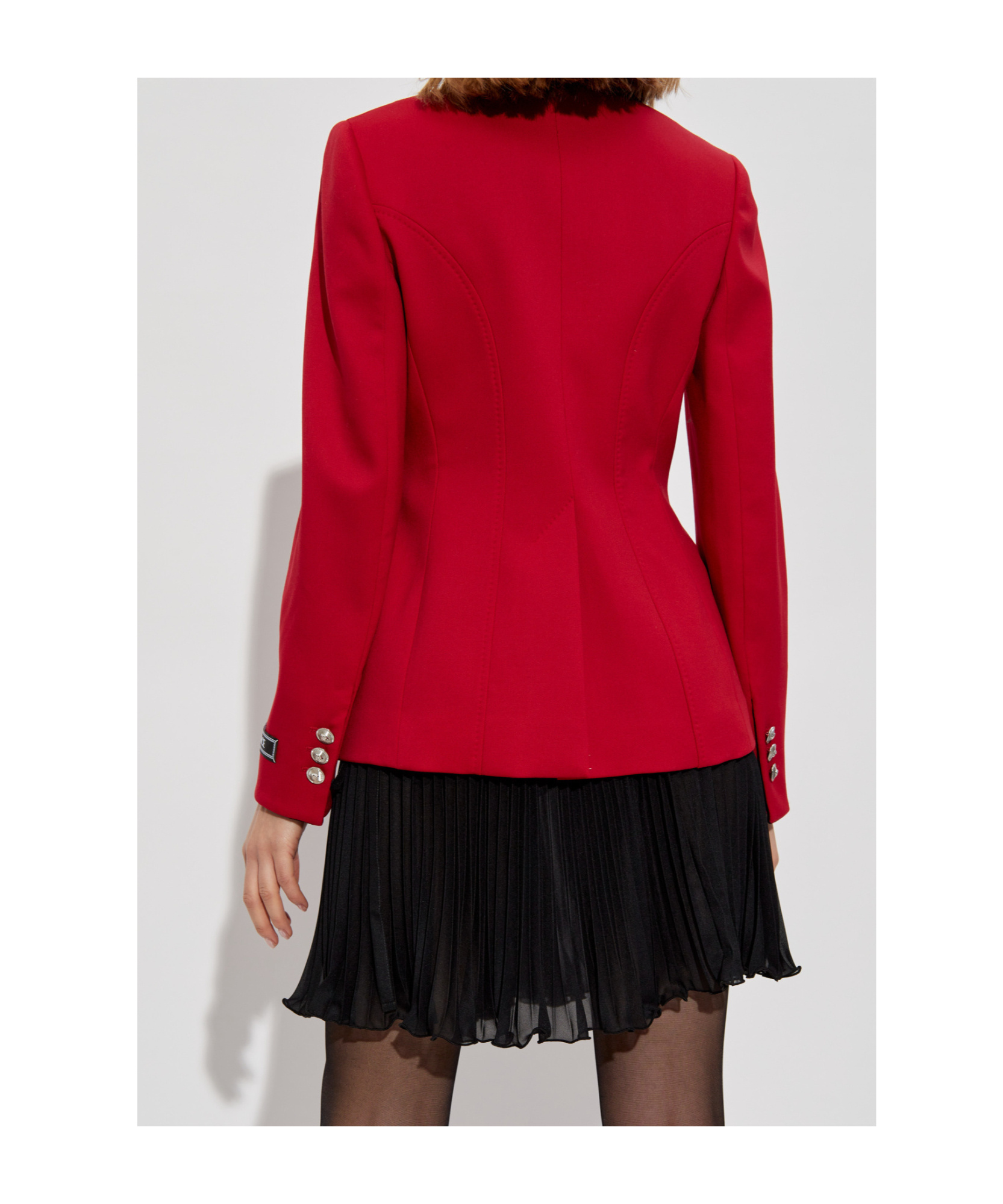 Versace Medusa-head Button Blazer In Red