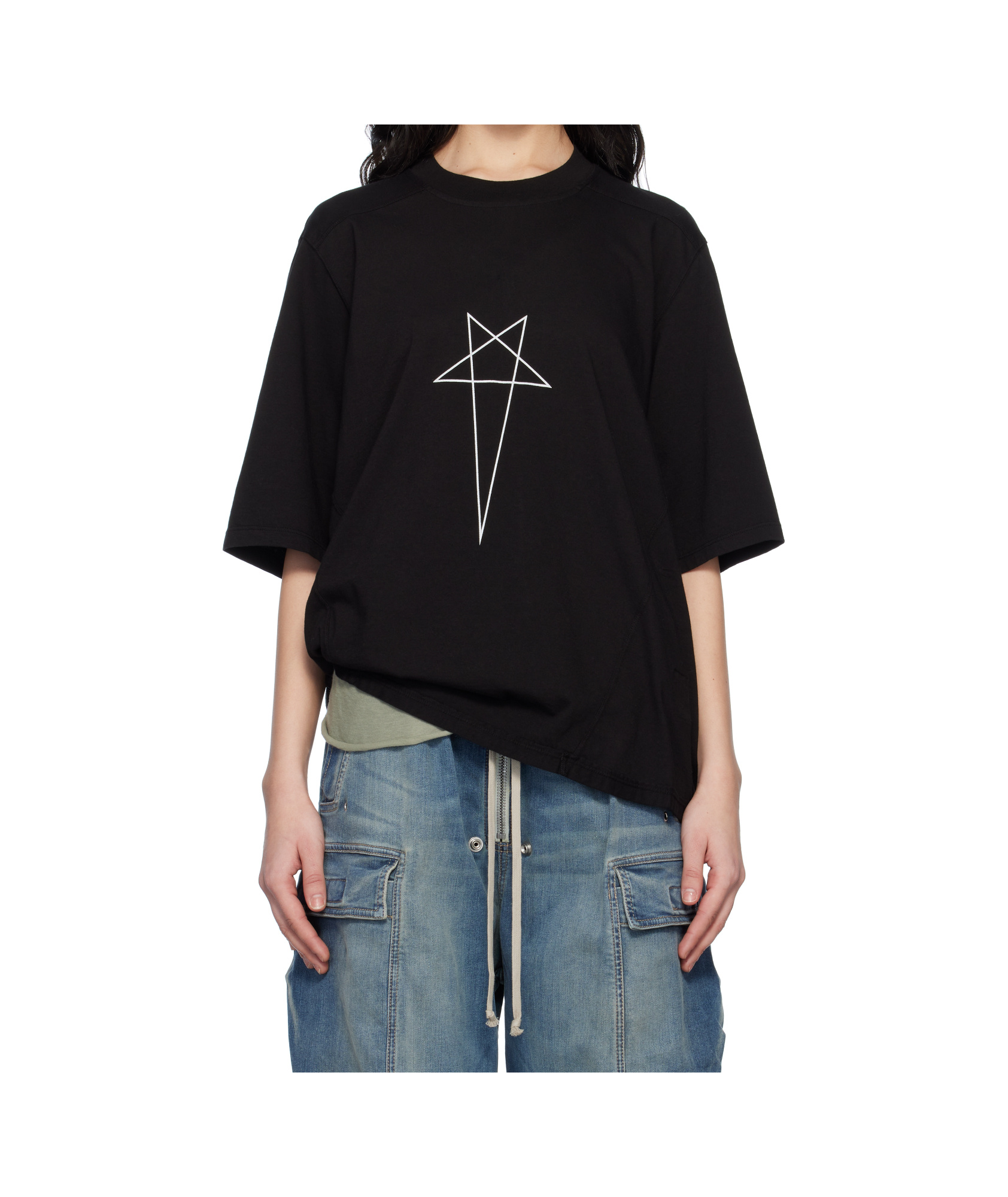 Rick Owens Drkshdw Hollywood Walrus T-shirt In Black
