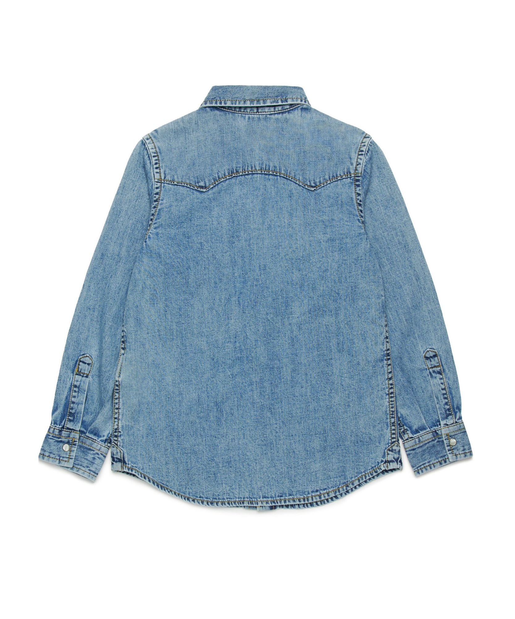 Diesel Camicia In Denim Chiaro Con Logo Oval D In Blue